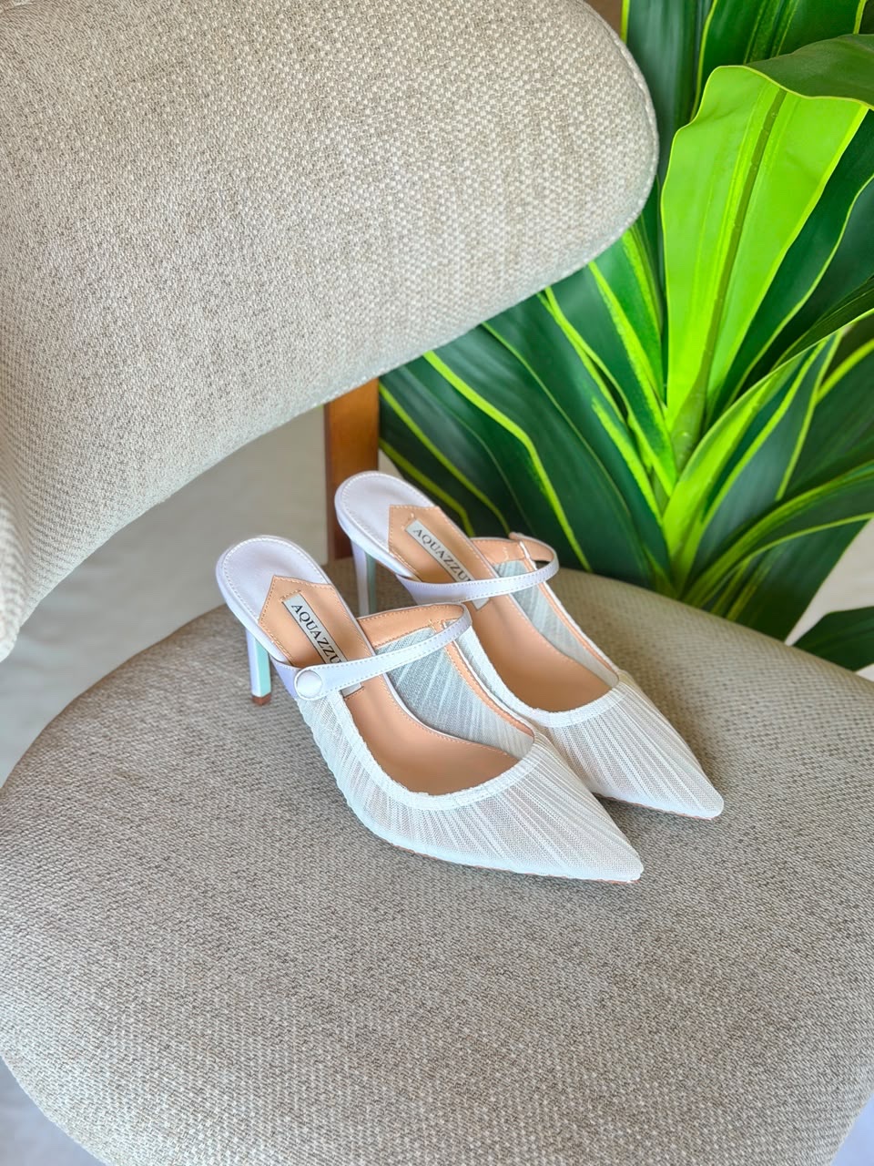 Aquazzura Voile 75 mules And Aquazzura Be Mine Sandals - Image 4