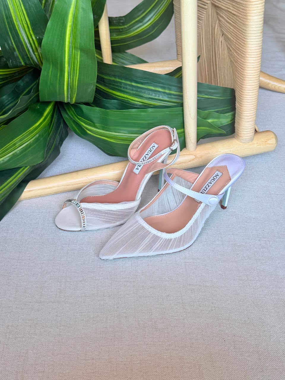 Aquazzura Voile 75 mules And Aquazzura Be Mine Sandals - Image 2