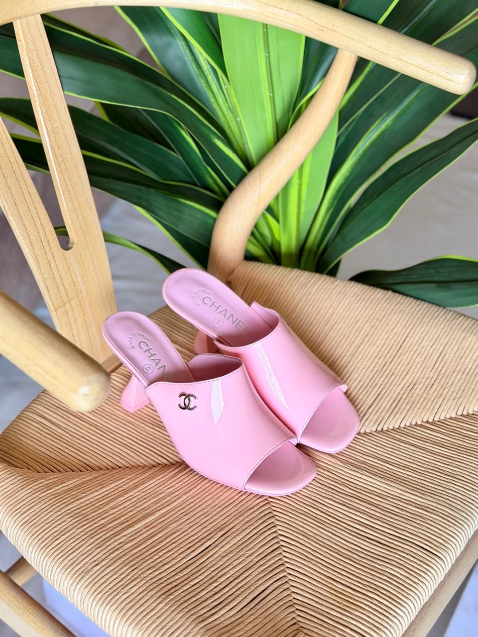Chanel Patent Leather Mules - Image 2