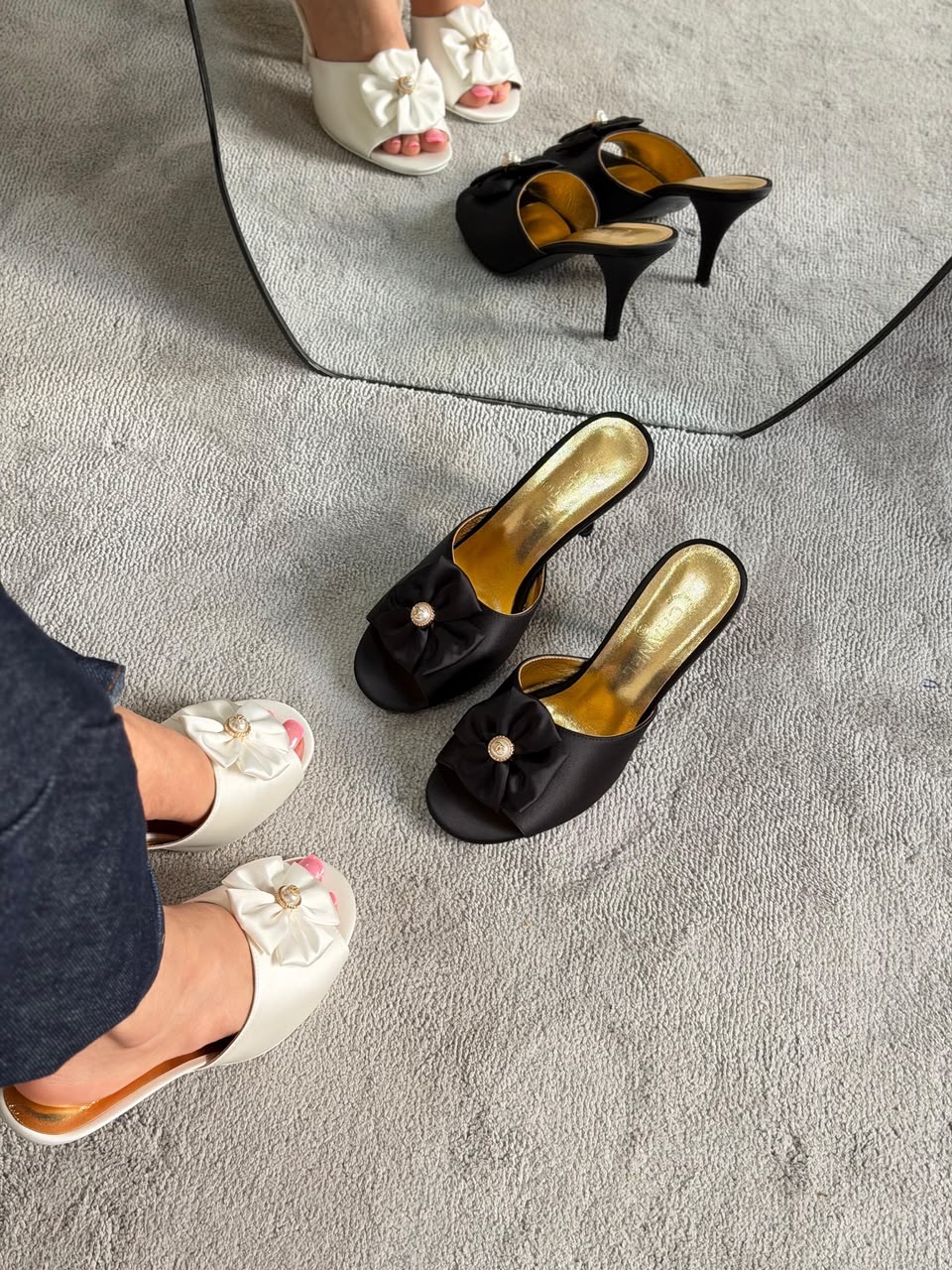 Dune London Marlena Appliqued Heel Sandals - Image 2