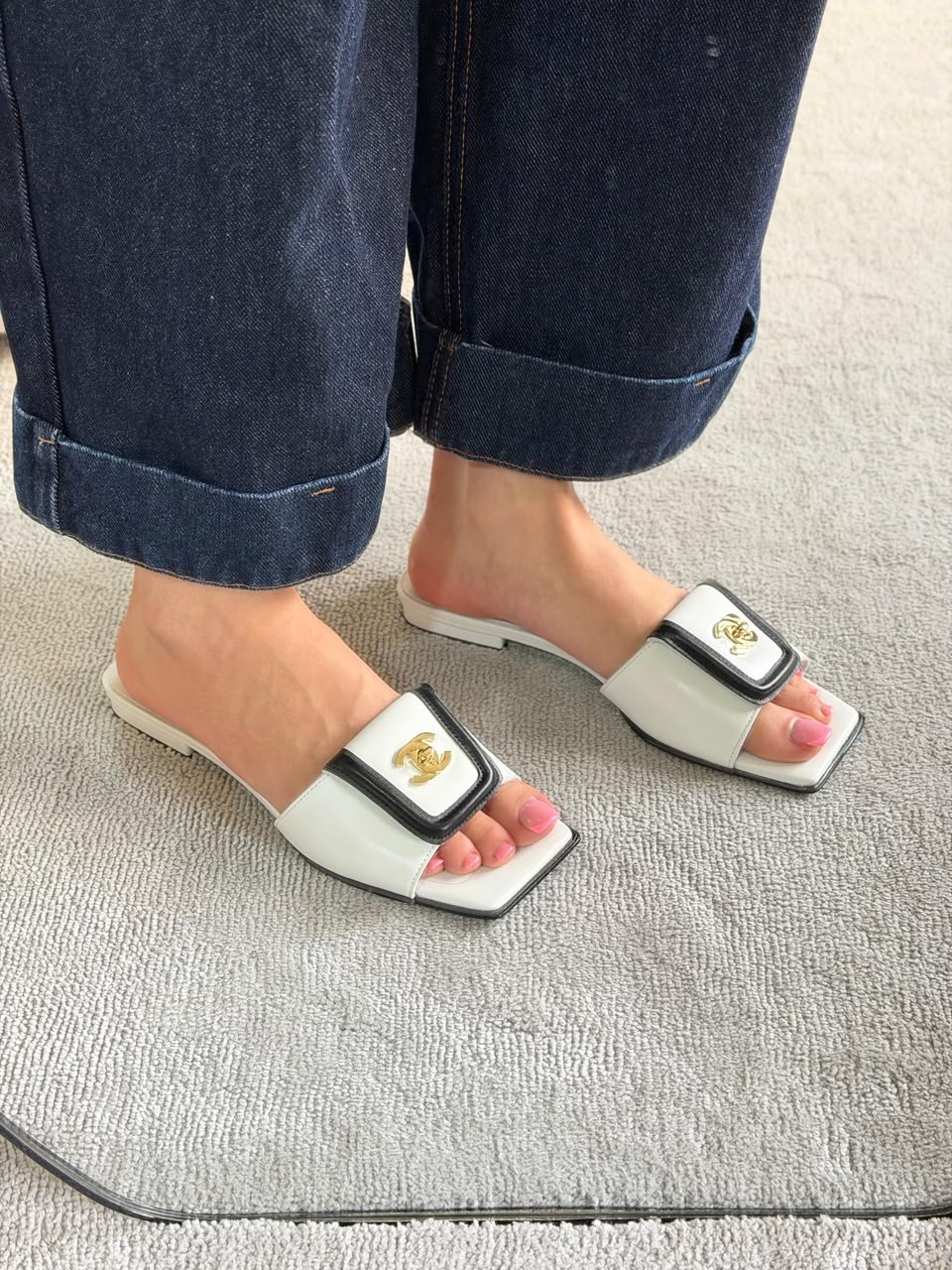 Chanel Turn-Lock Flat Chanel Pumps - Image 8