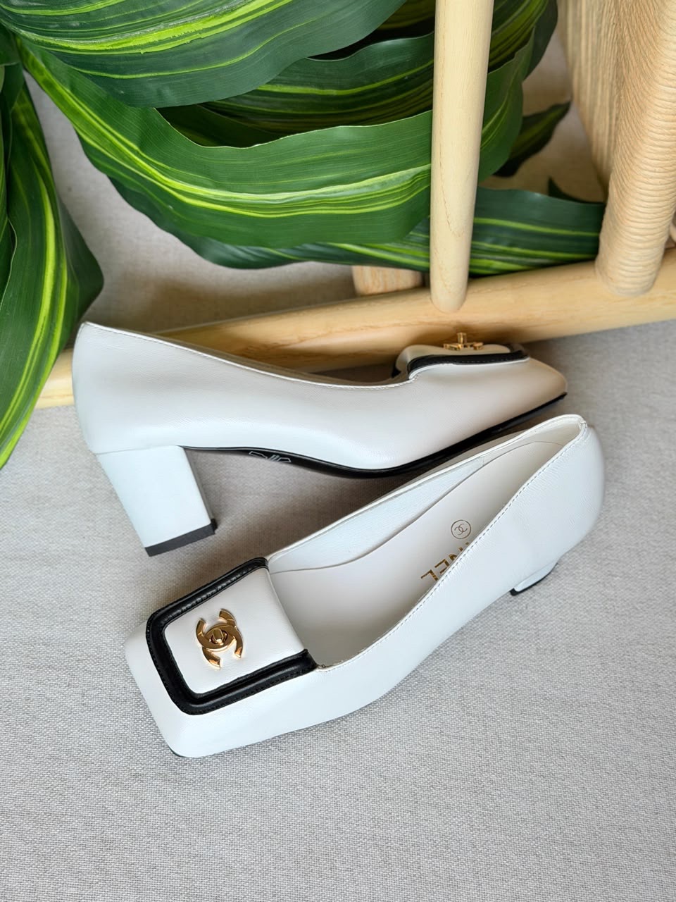 Chanel Turn-Lock Flat Chanel Pumps - Image 3