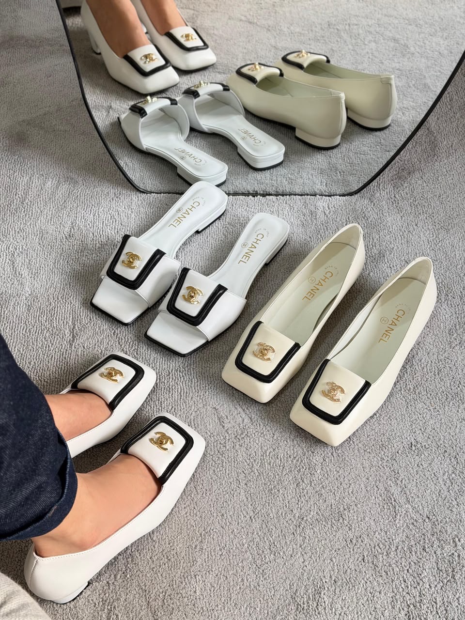 Chanel Turn-Lock Flat Chanel Pumps - Image 9