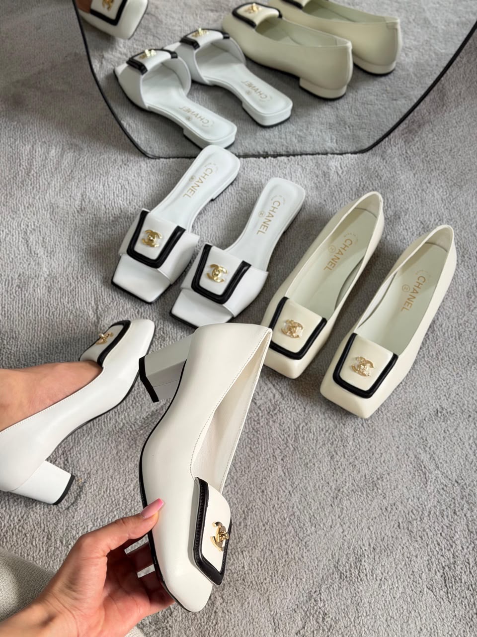 Chanel Turn-Lock Flat Chanel Pumps