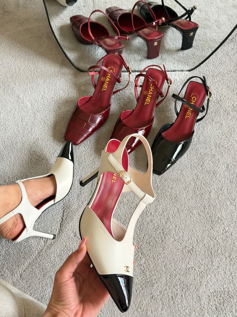 Chanel T-Strap Pumps And Chanel Slingback Pumps