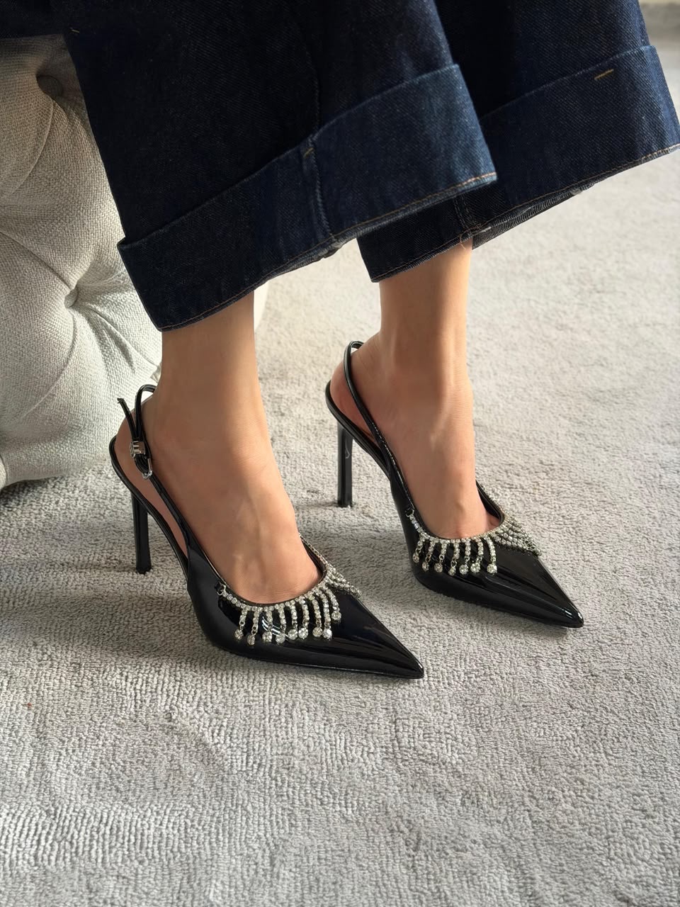 Gucci Bordeaux Patent Leather Pumps - Image 3