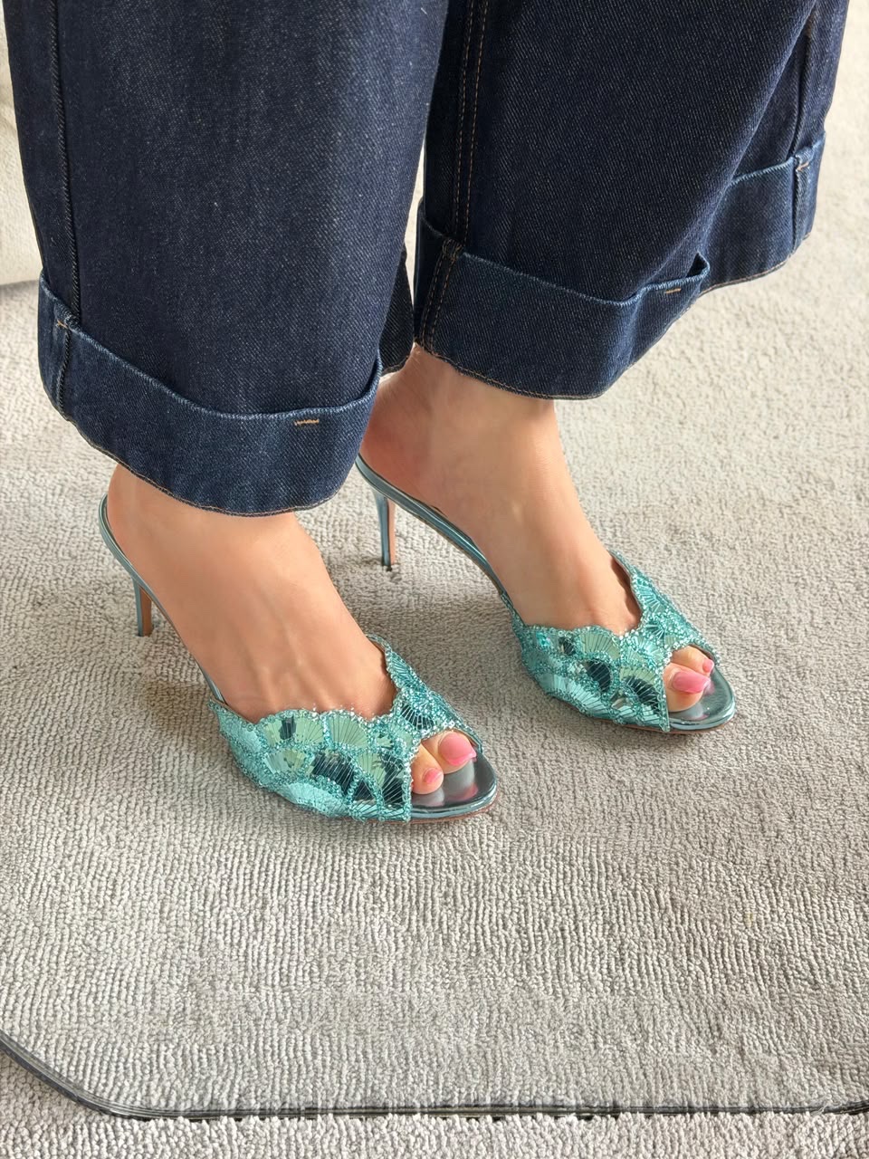 Aquazzura Ce Soir 75 mules - Image 14