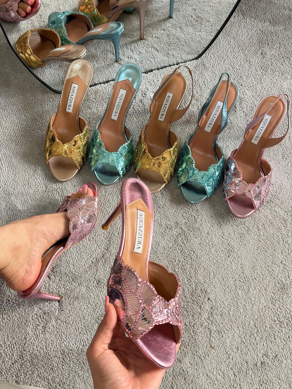 Aquazzura Ce Soir 75 mules