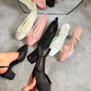 Chanel mesh ballet flats And Chanel Slingback Sandals Heels