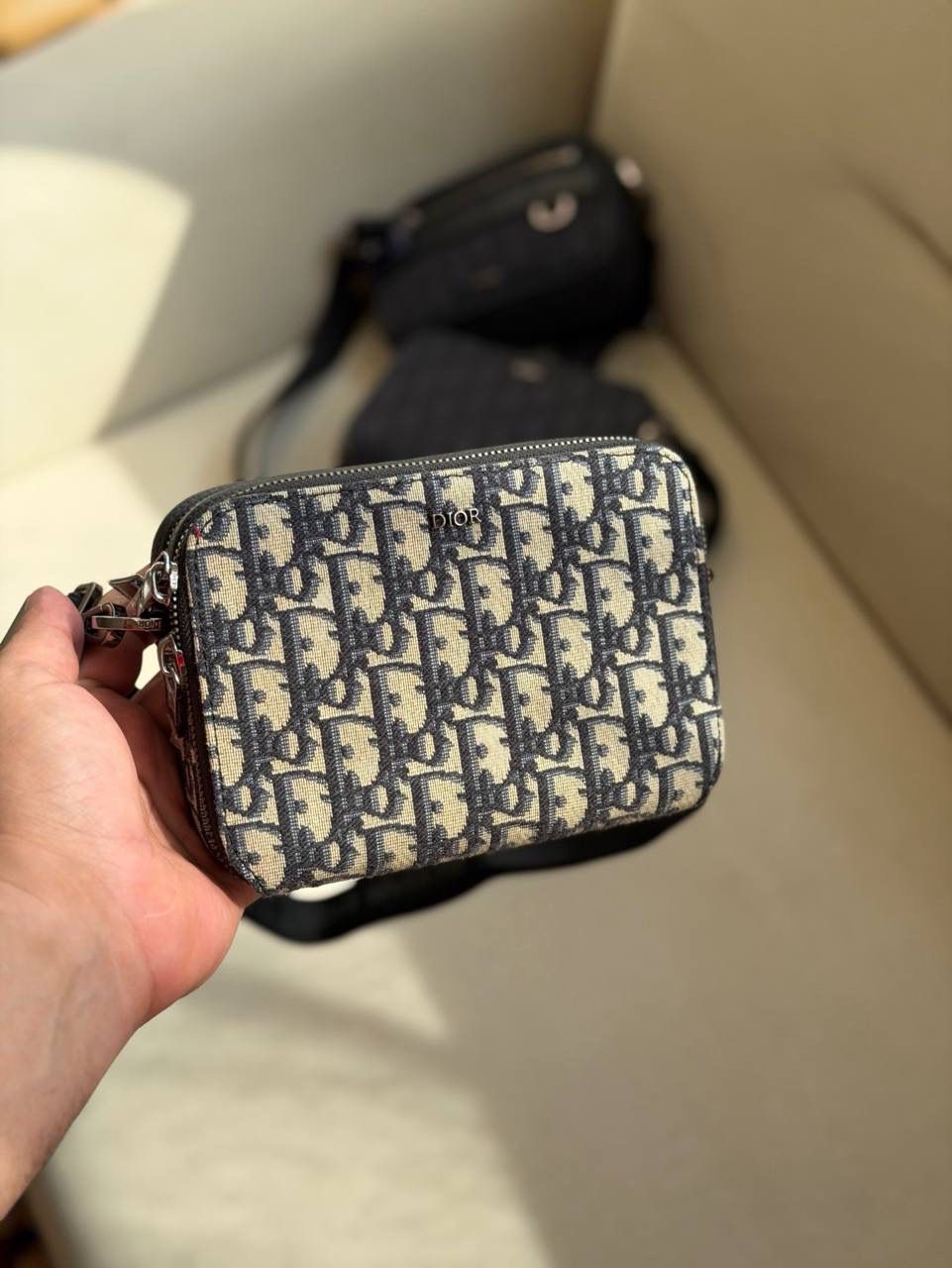 Dior Zipped Pouch with Strap - Image 3