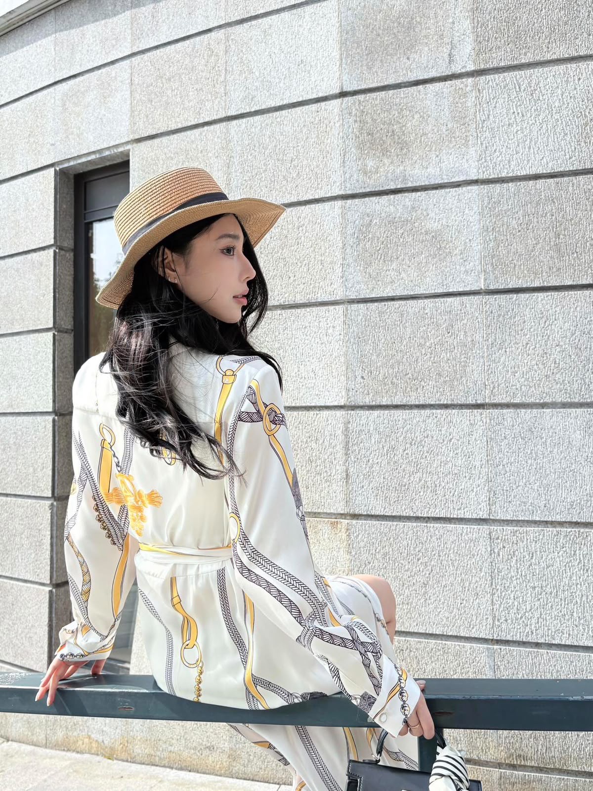 Hermès Shirt Dress 100% Silk - Image 3