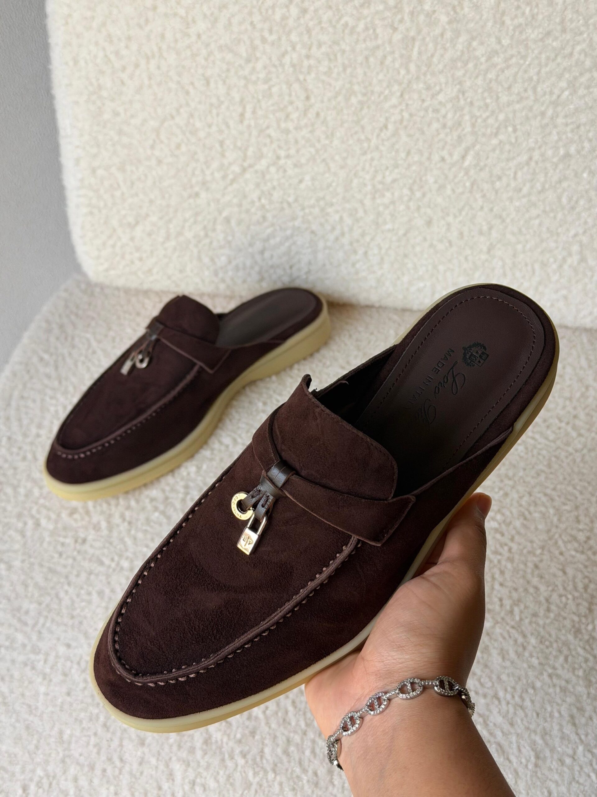 Loro Piana Black Babouche Charms Walk Mules - Image 13