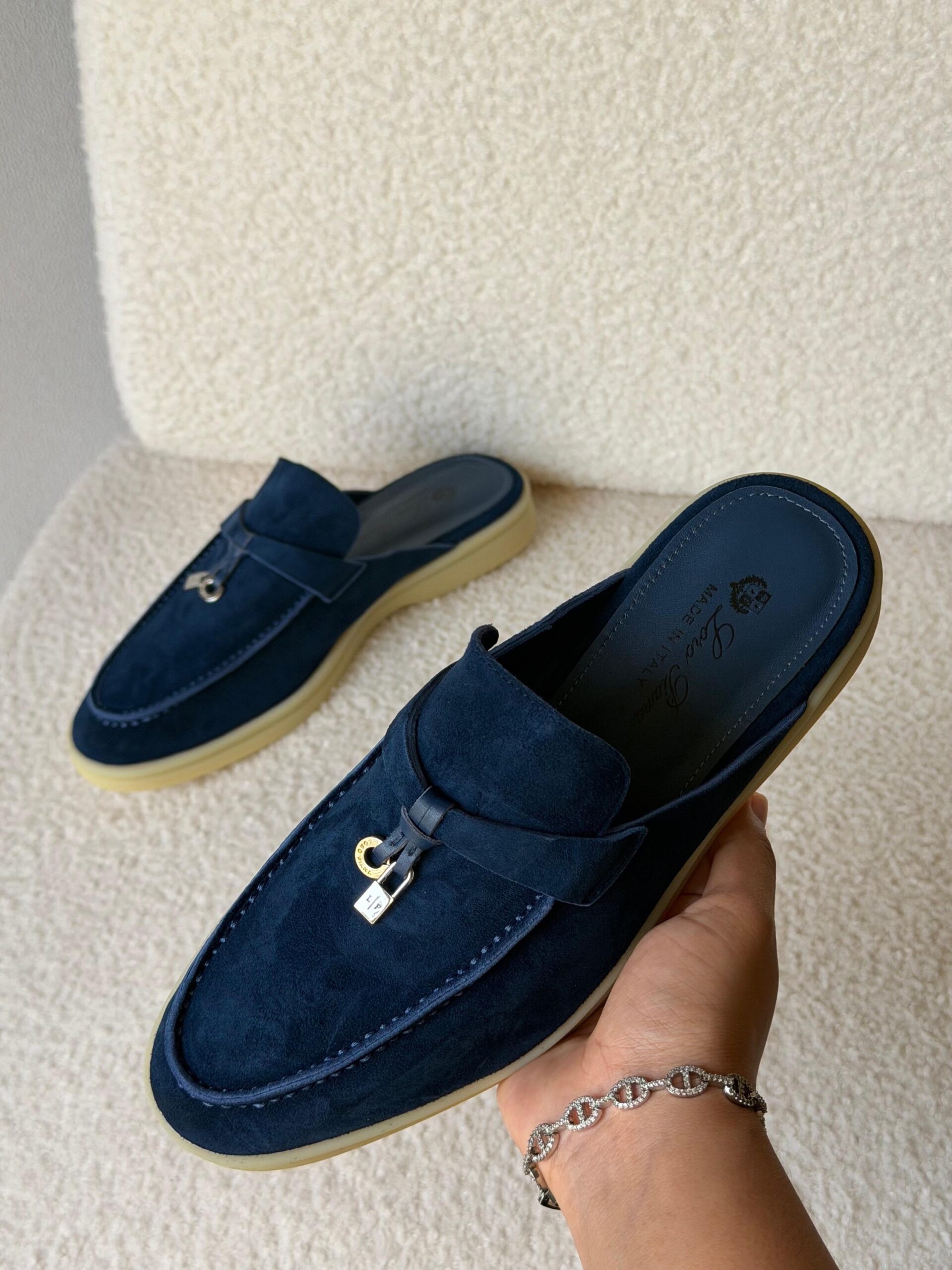 Loro Piana Black Babouche Charms Walk Mules - Image 3