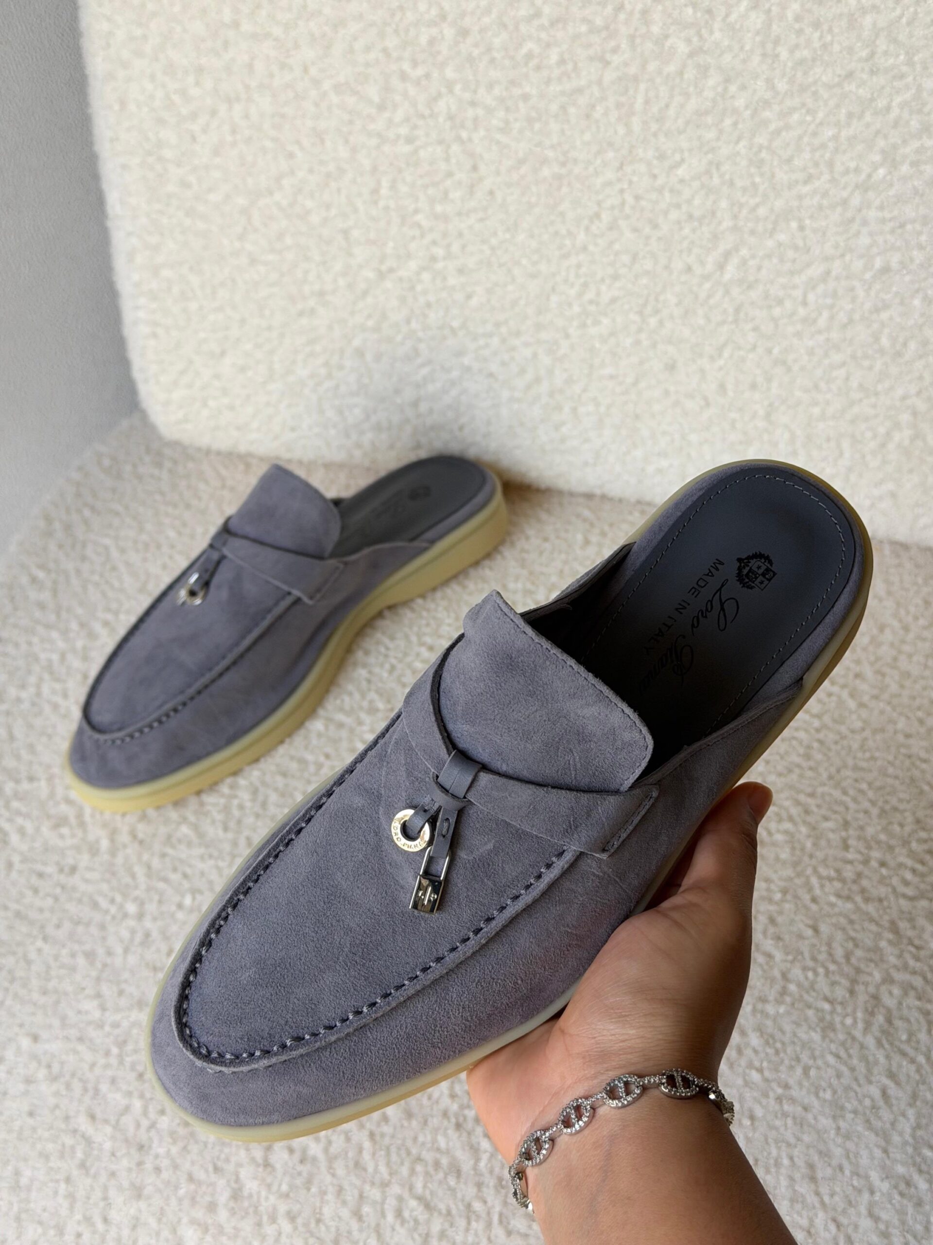 Loro Piana Black Babouche Charms Walk Mules - Image 5