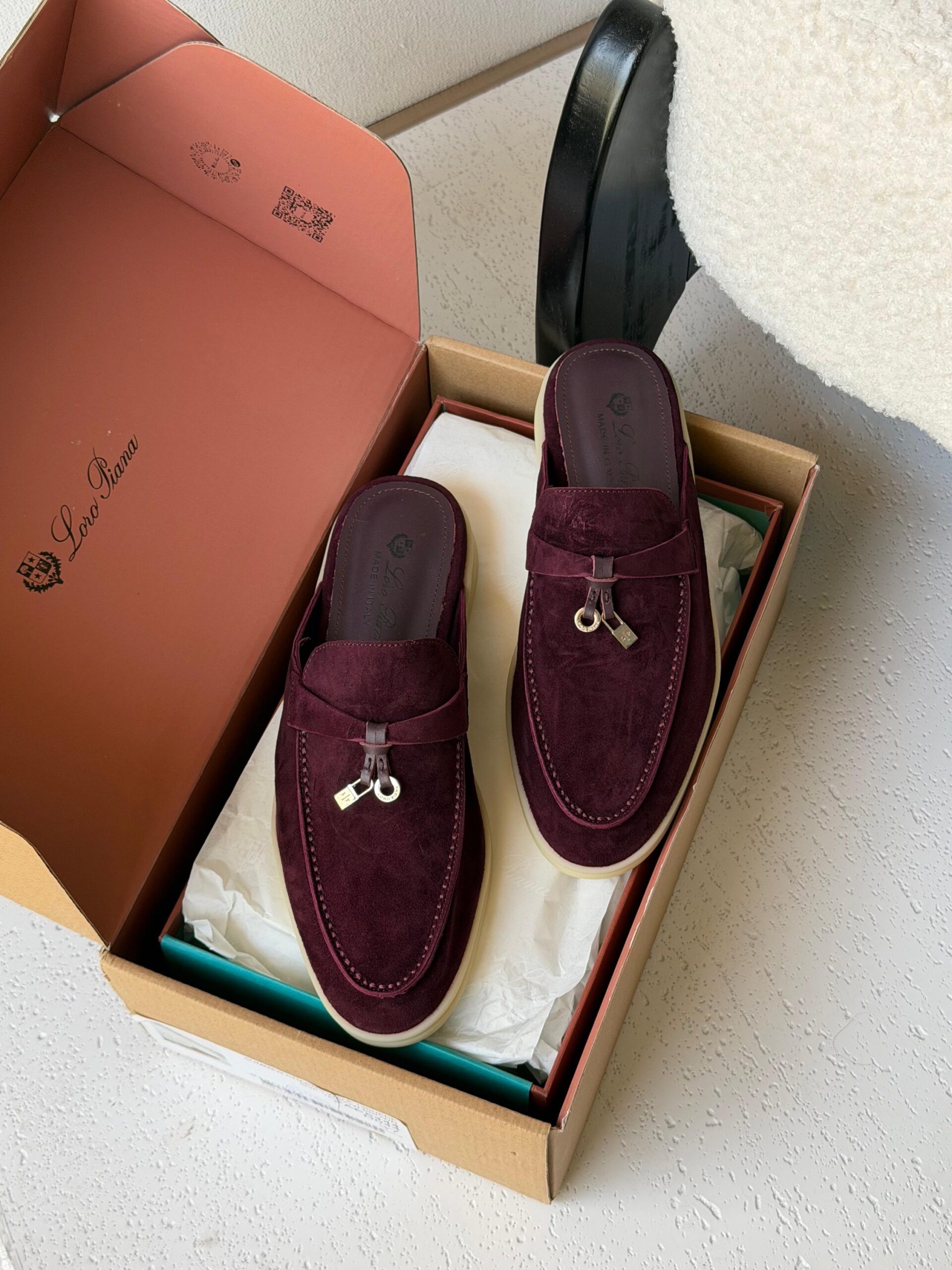 Loro Piana Black Babouche Charms Walk Mules - Image 12