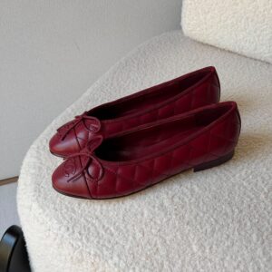 Chanel Quilted Leather Ballet Flats