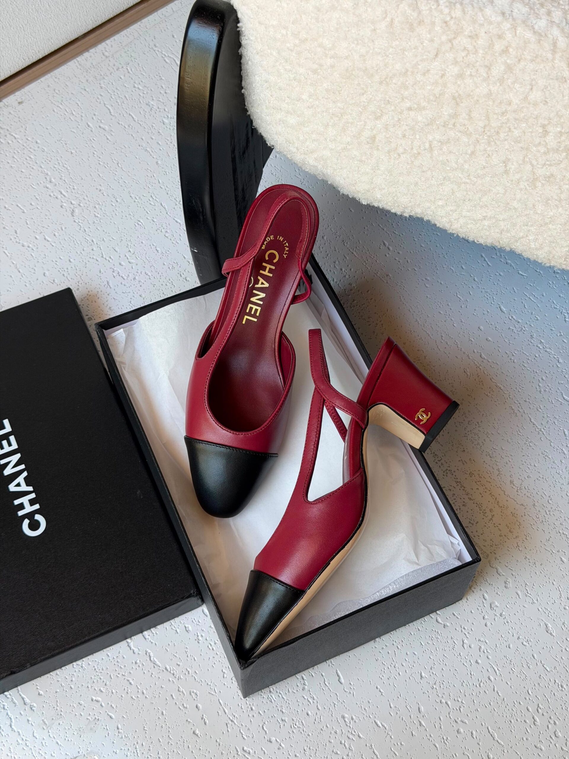 Chanel Lambskin Slingbacks - Image 2