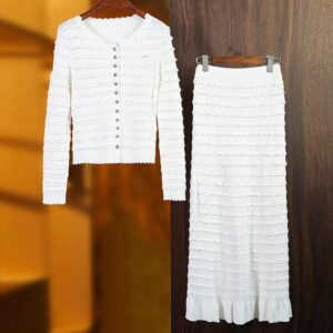 Sandro Cardigan Features a Delicate Pointelle knit