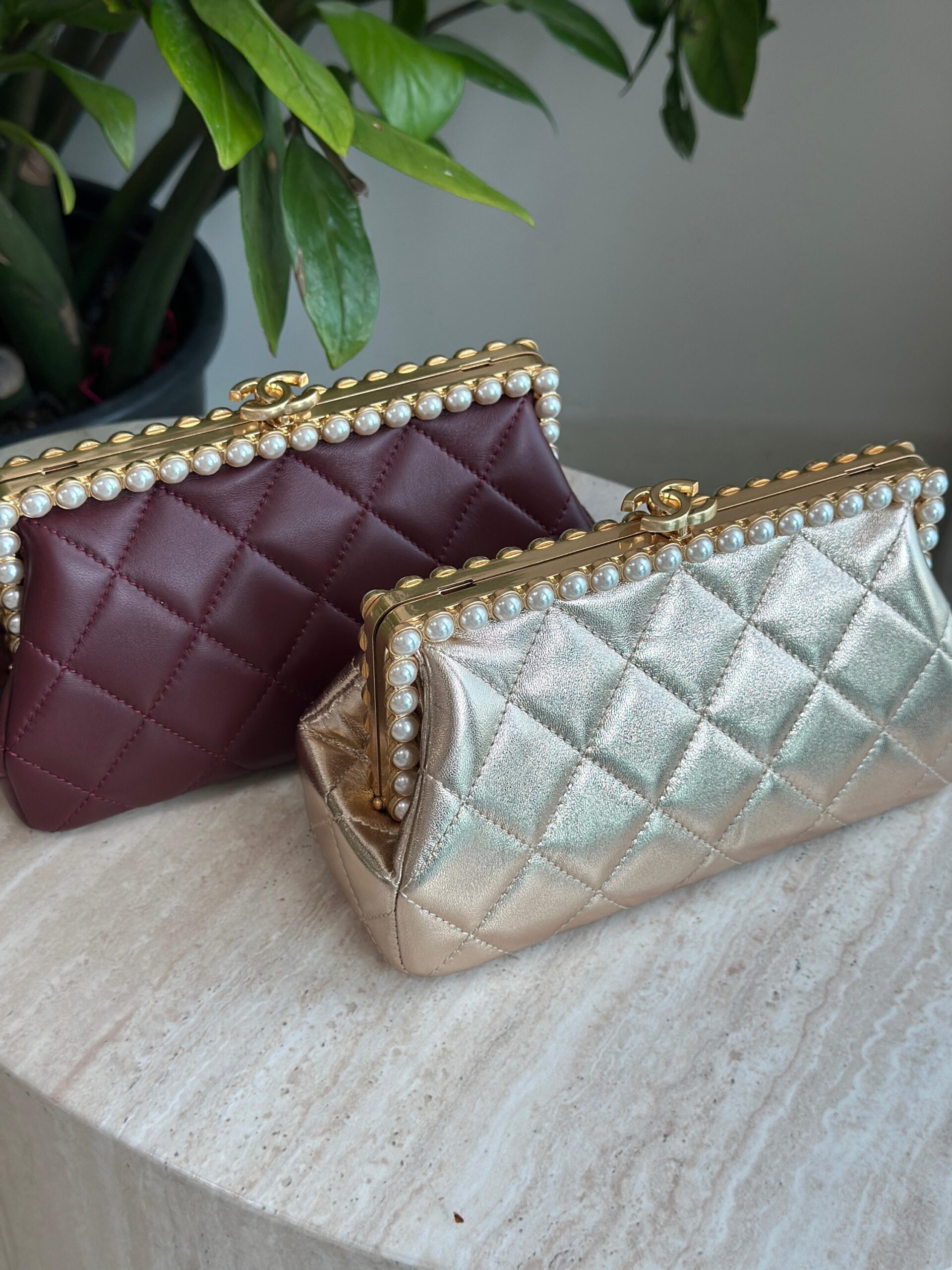 Burgundy Chanel Handbag - Image 3