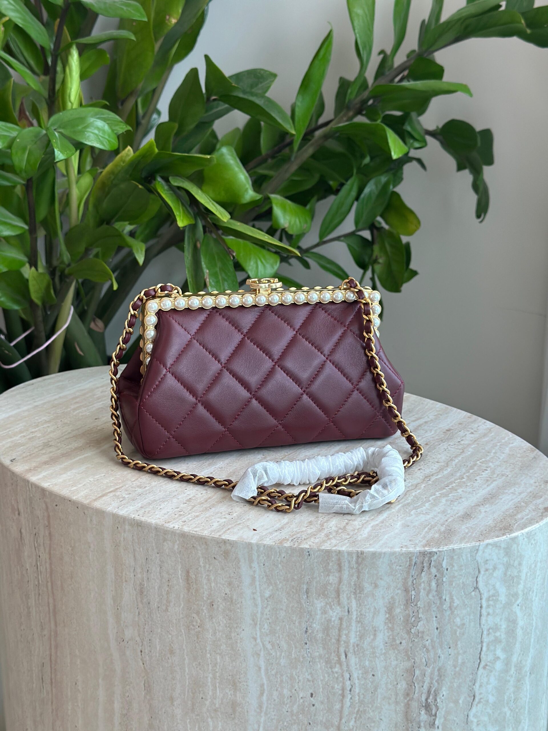 Burgundy Chanel Handbag