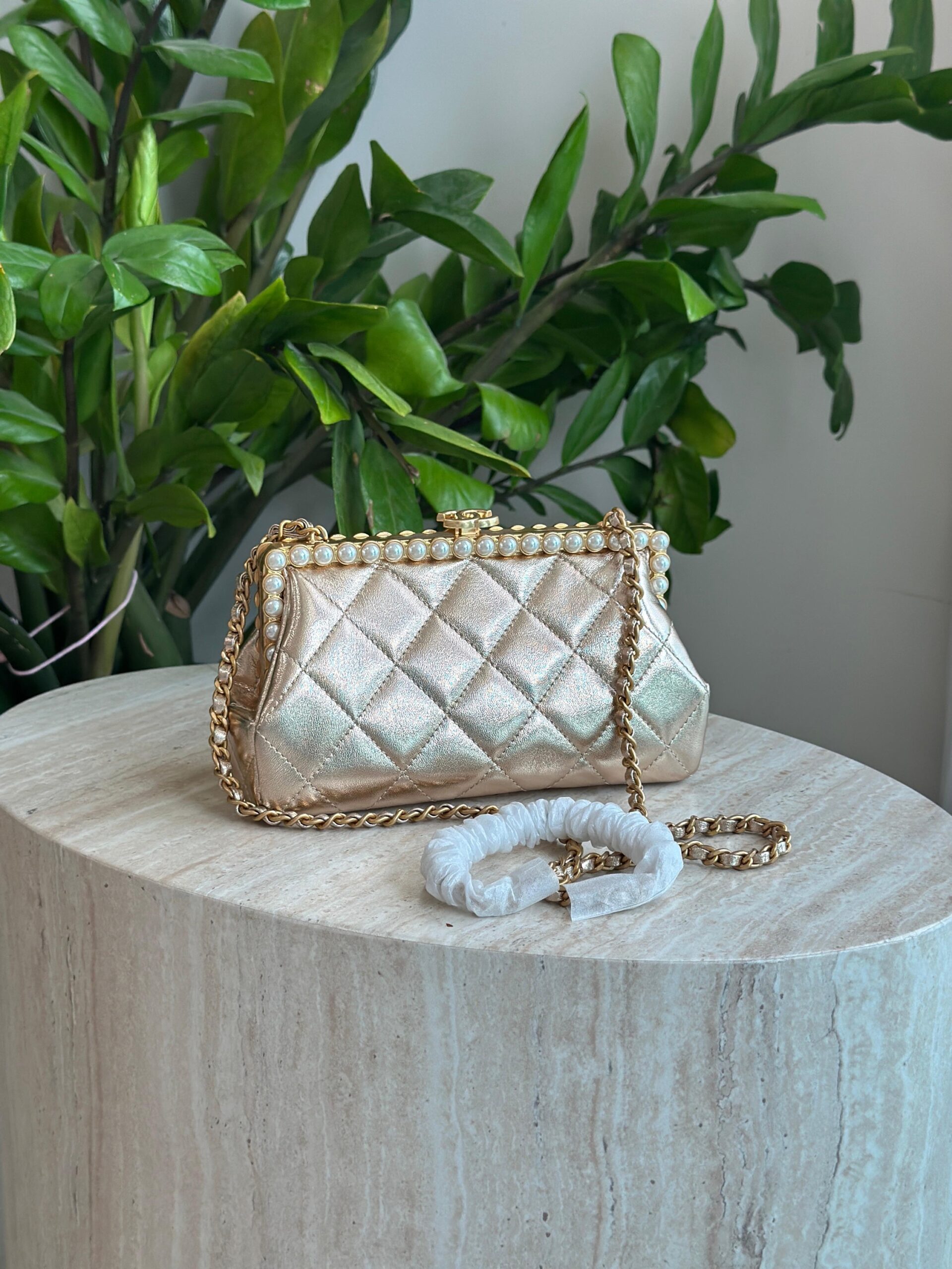 Burgundy Chanel Handbag - Image 2