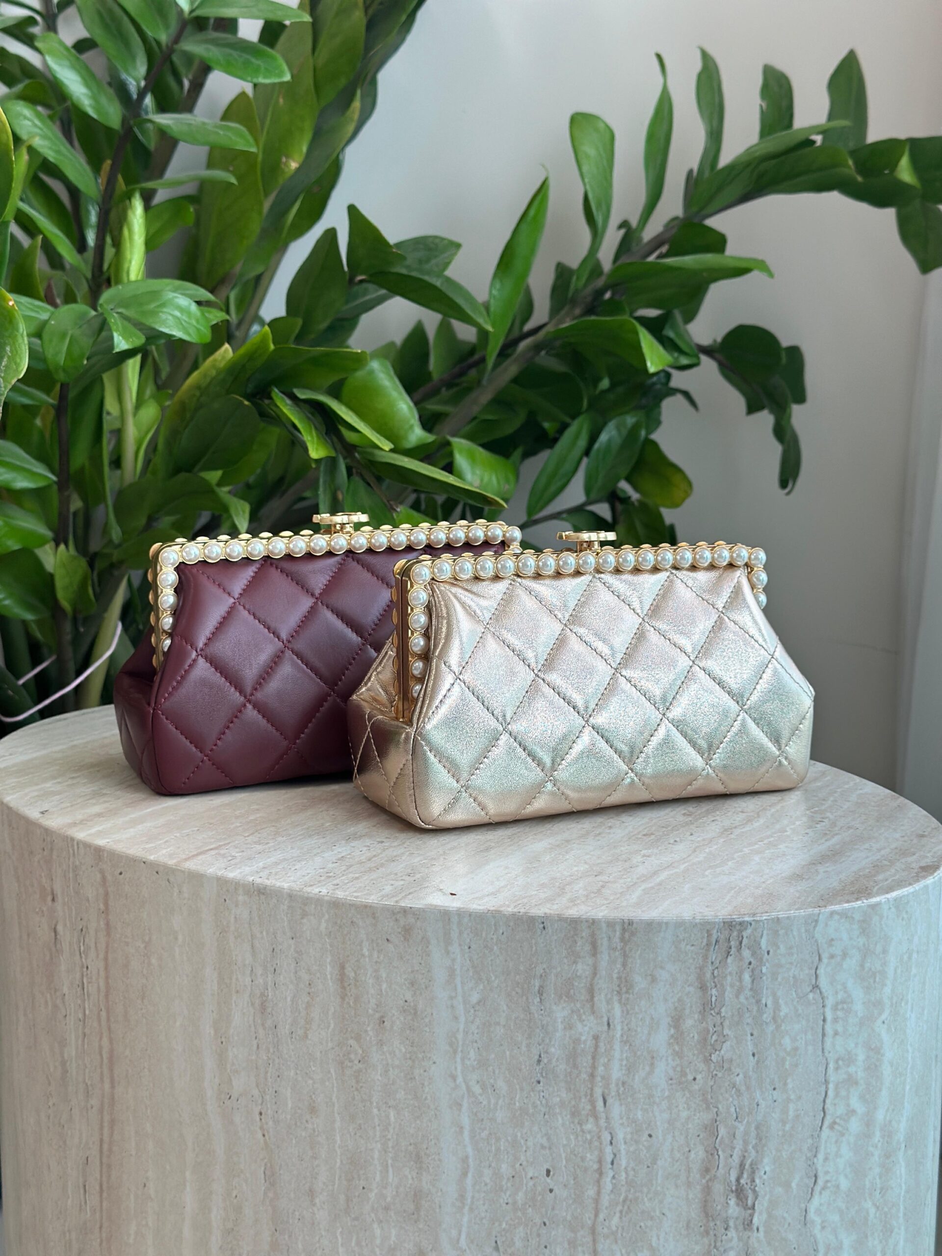 Burgundy Chanel Handbag - Image 4