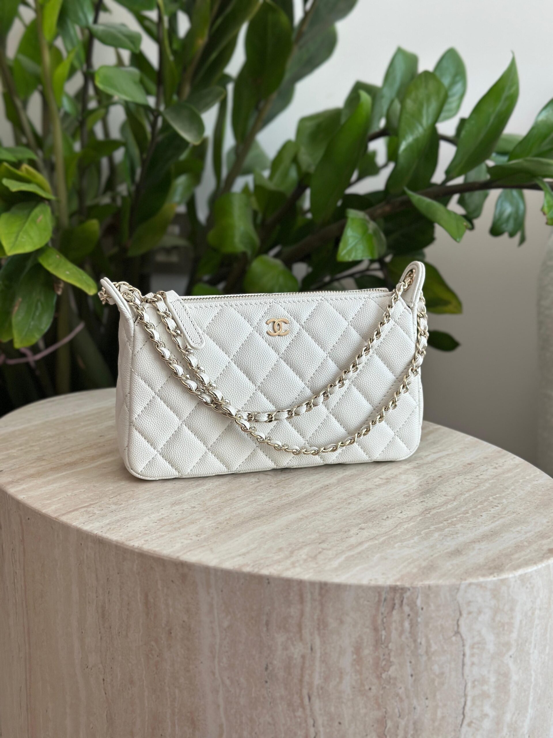 Chanel Quilted Caviar Clutch - Image 2