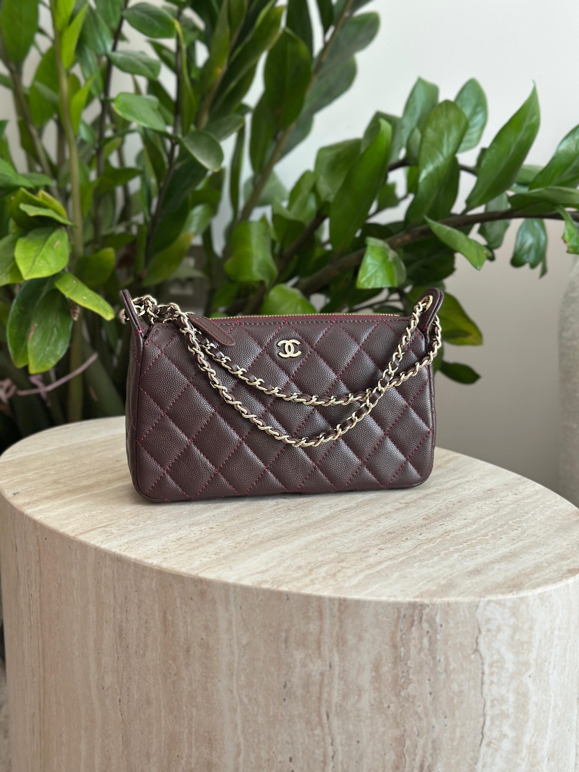 Chanel Quilted Caviar Clutch - Image 3
