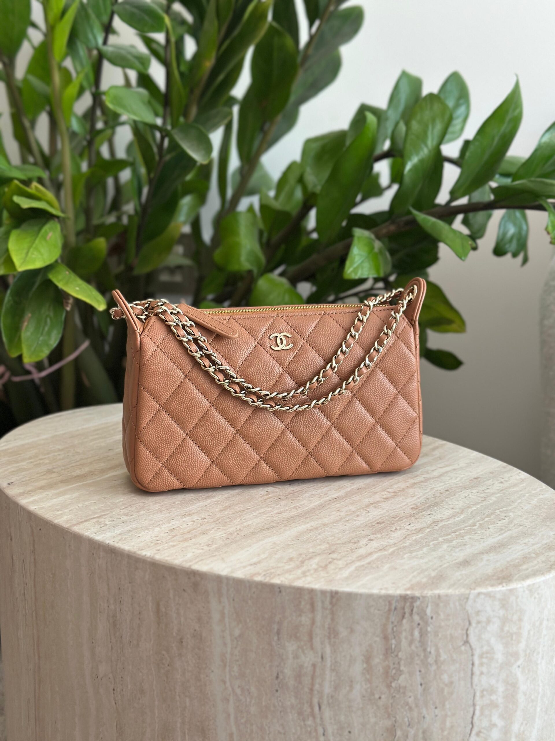 Chanel Quilted Caviar Clutch