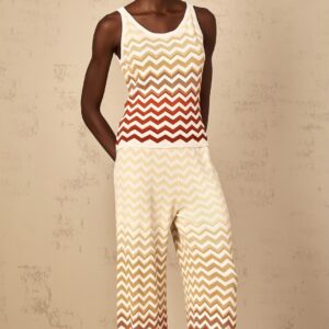 Isabelle Yellow Zigzag Knit Matching Set