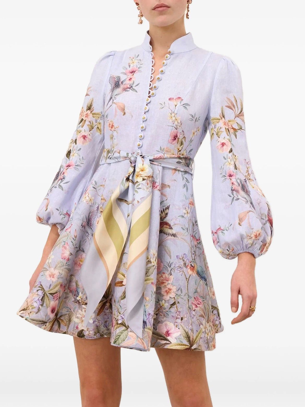ZIMMERMANN Rebellion Button Mini Dress - Image 3