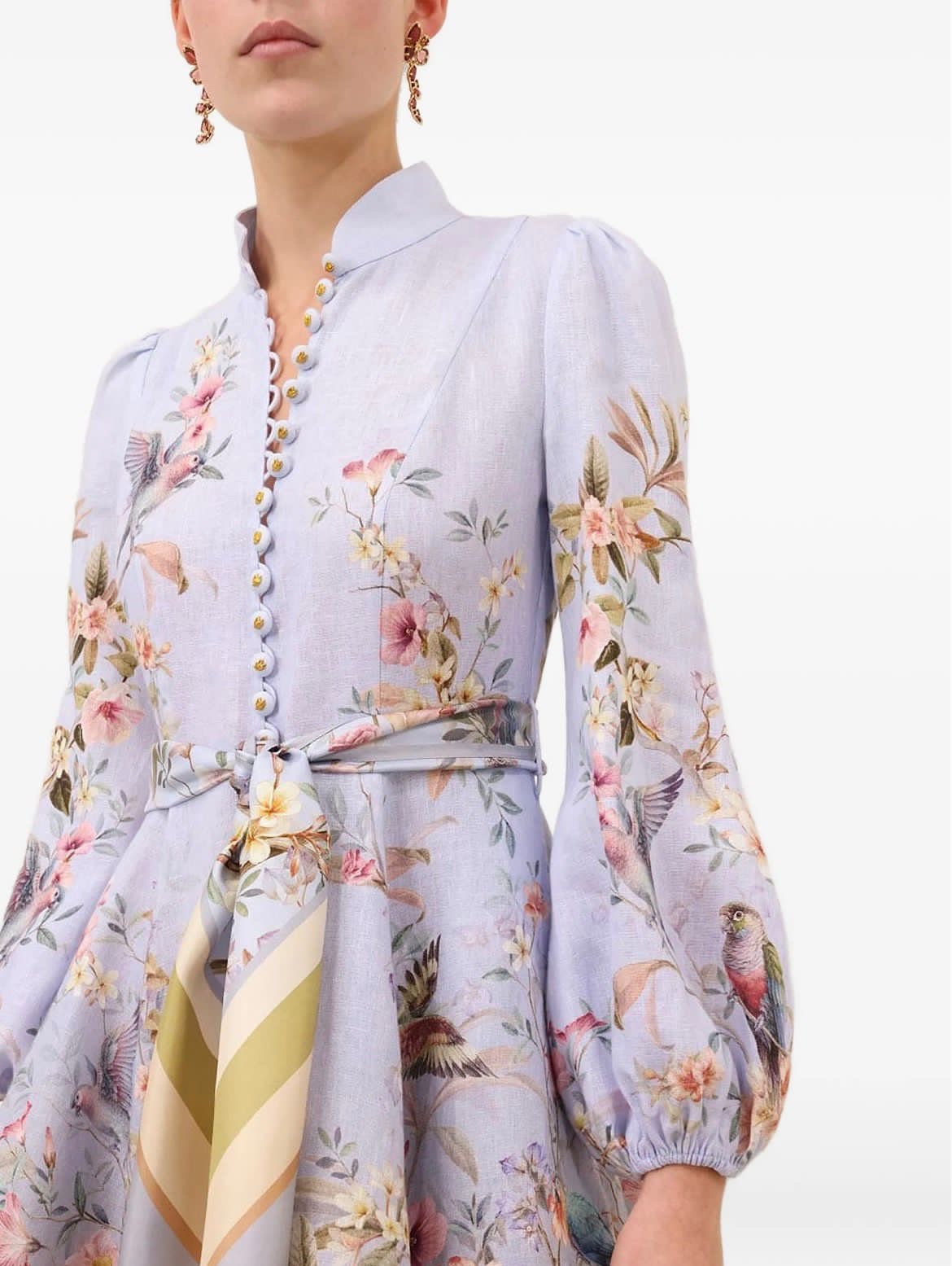 ZIMMERMANN Rebellion Button Mini Dress - Image 4
