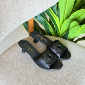 Chanel  Patent Leather kitten Heel Mules