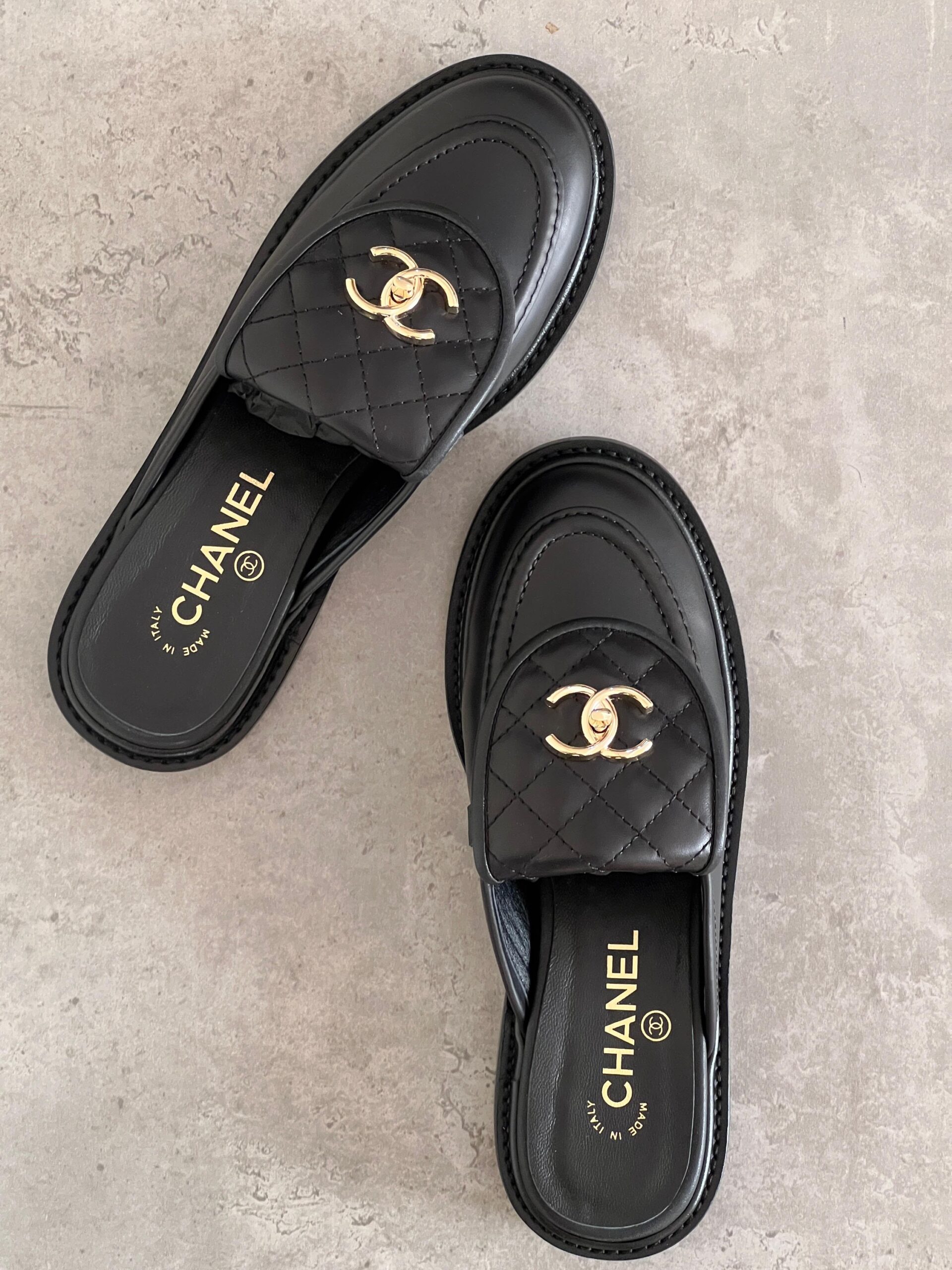 Chanel Quilted CC Turnlock Mules - Image 2