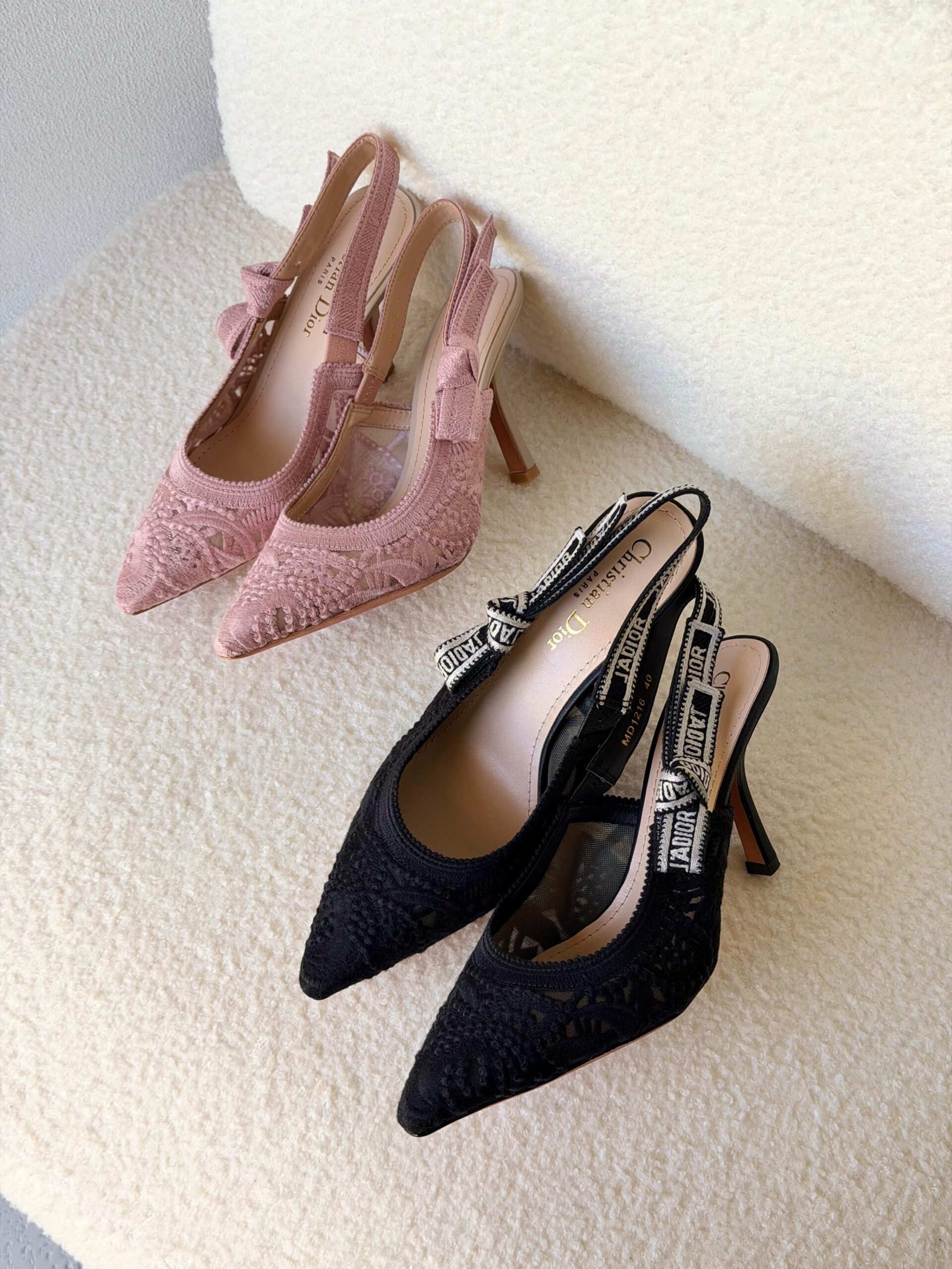 Christian Dior Lace Singback Pumps - Image 5