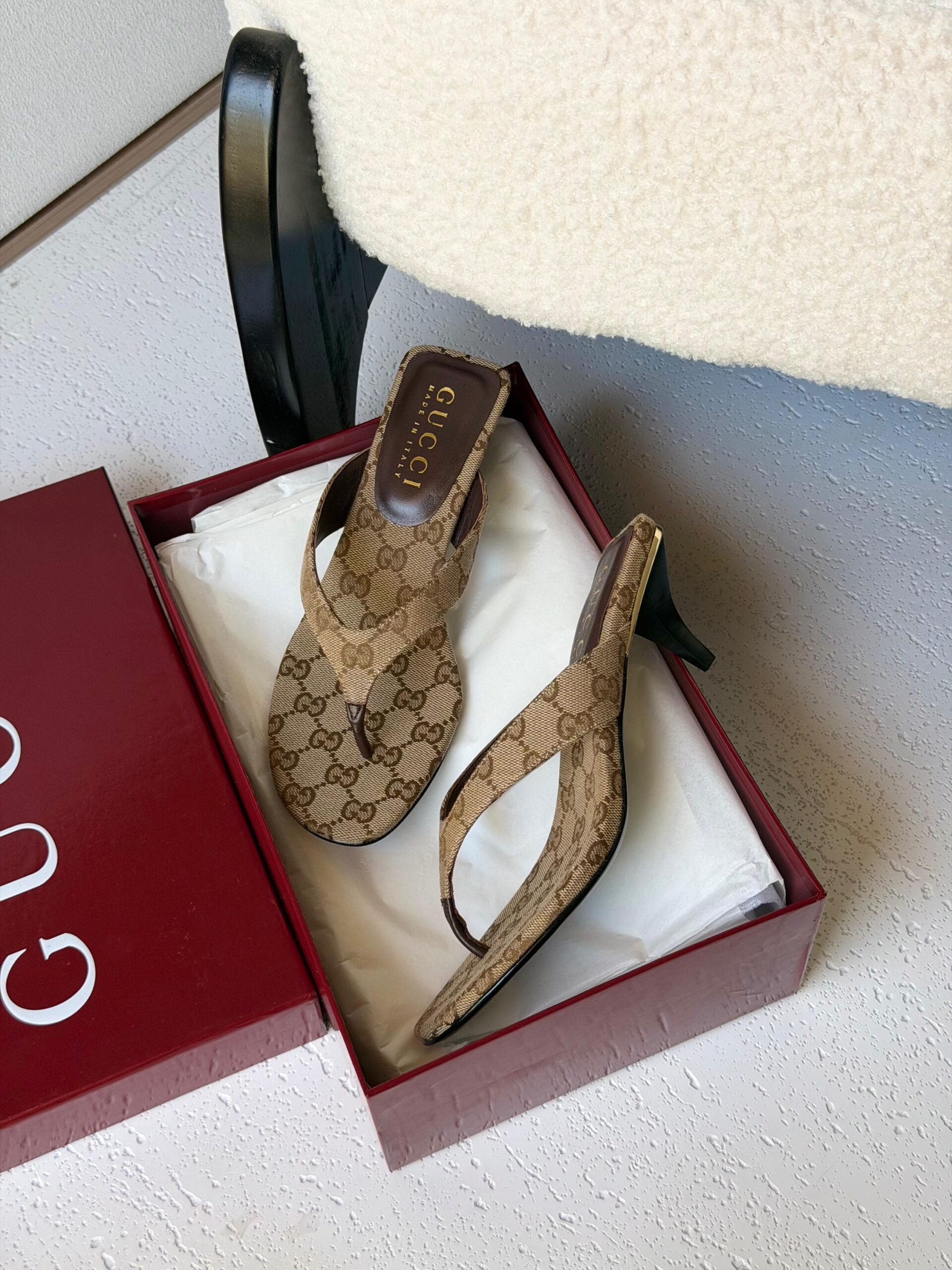 Gucci Vittoria Thong Sandals - Image 10