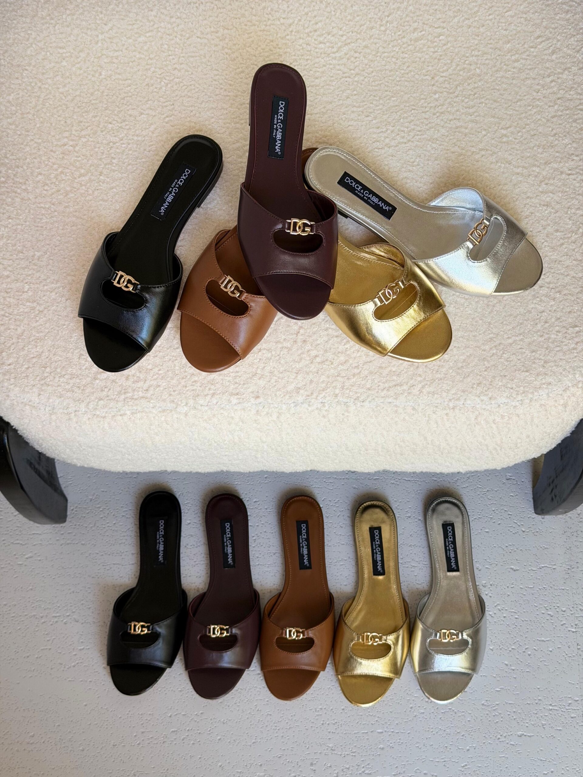Dolce & Gabbana Leather Slides - Image 10