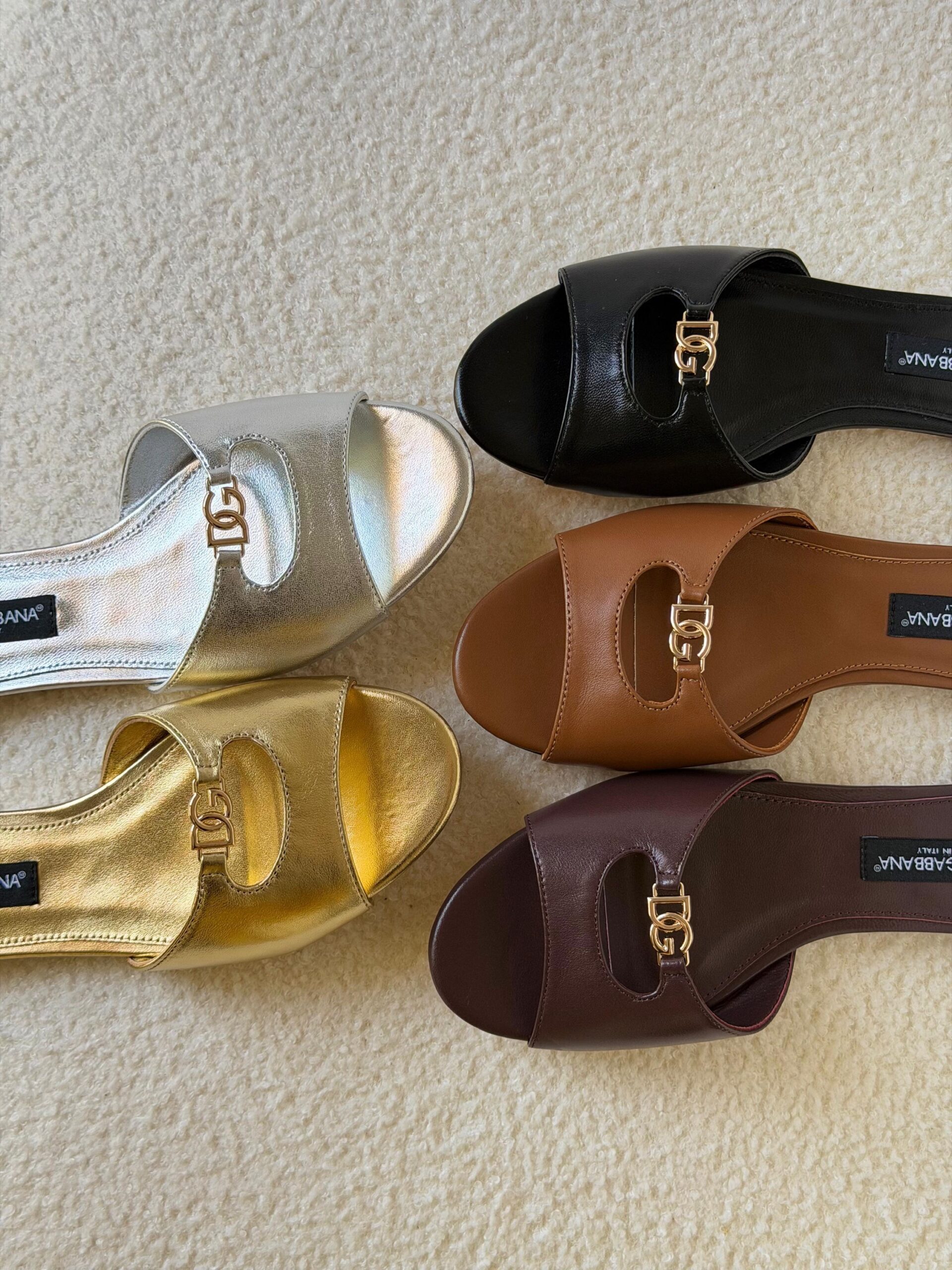 Dolce & Gabbana Leather Slides - Image 9