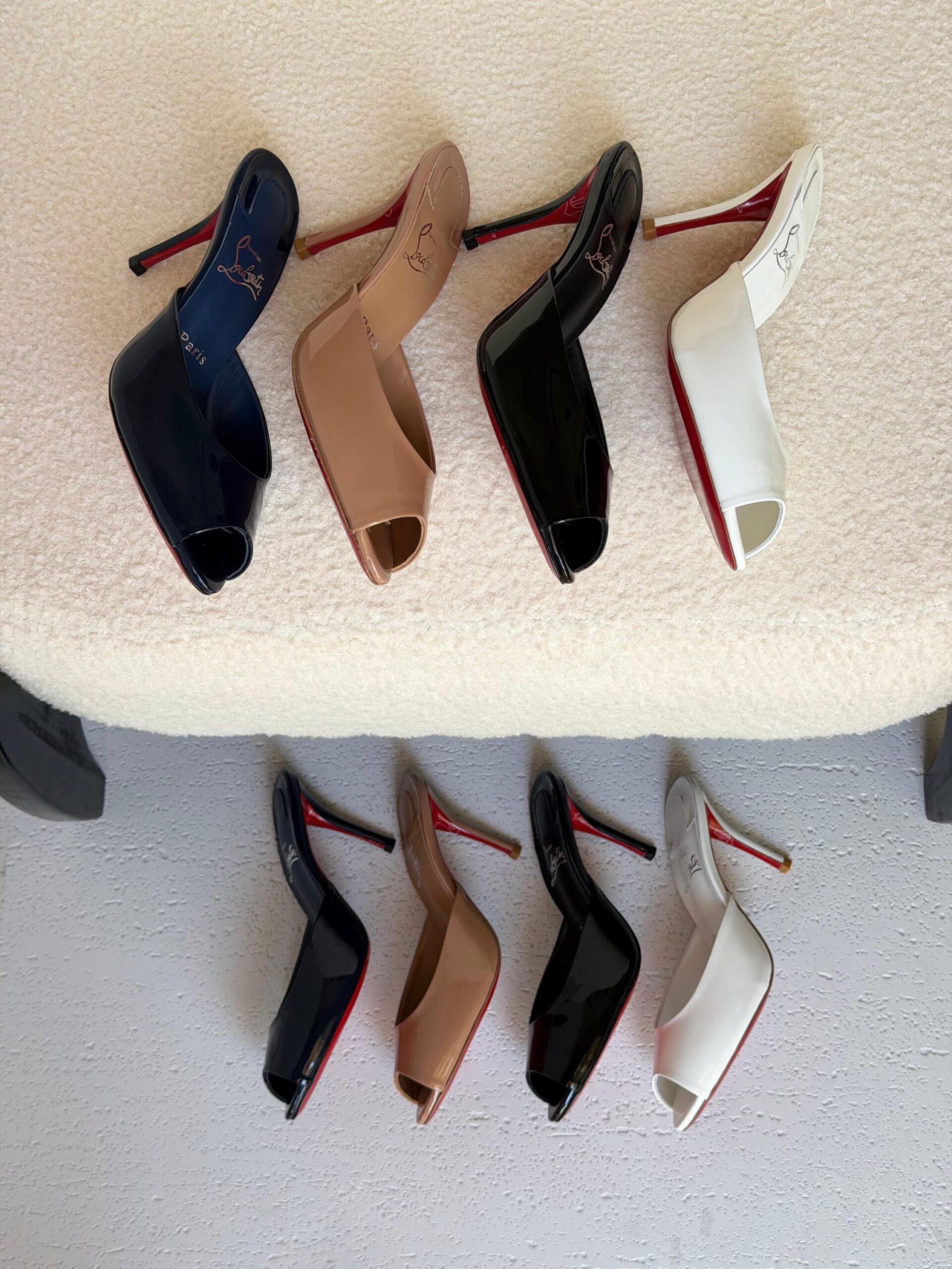 Christian Louboutin Me Dolly 100 Patent Leather Mules - Image 10