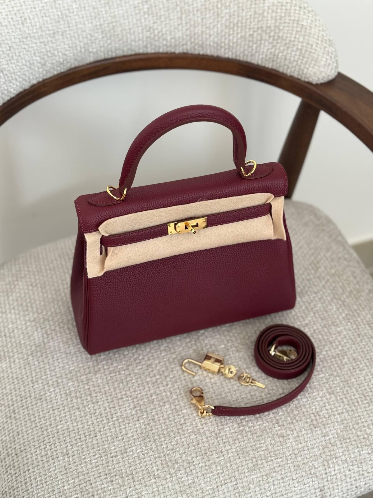 Hermes Kelly 25 Cm Togo Handmade Quality - Image 6