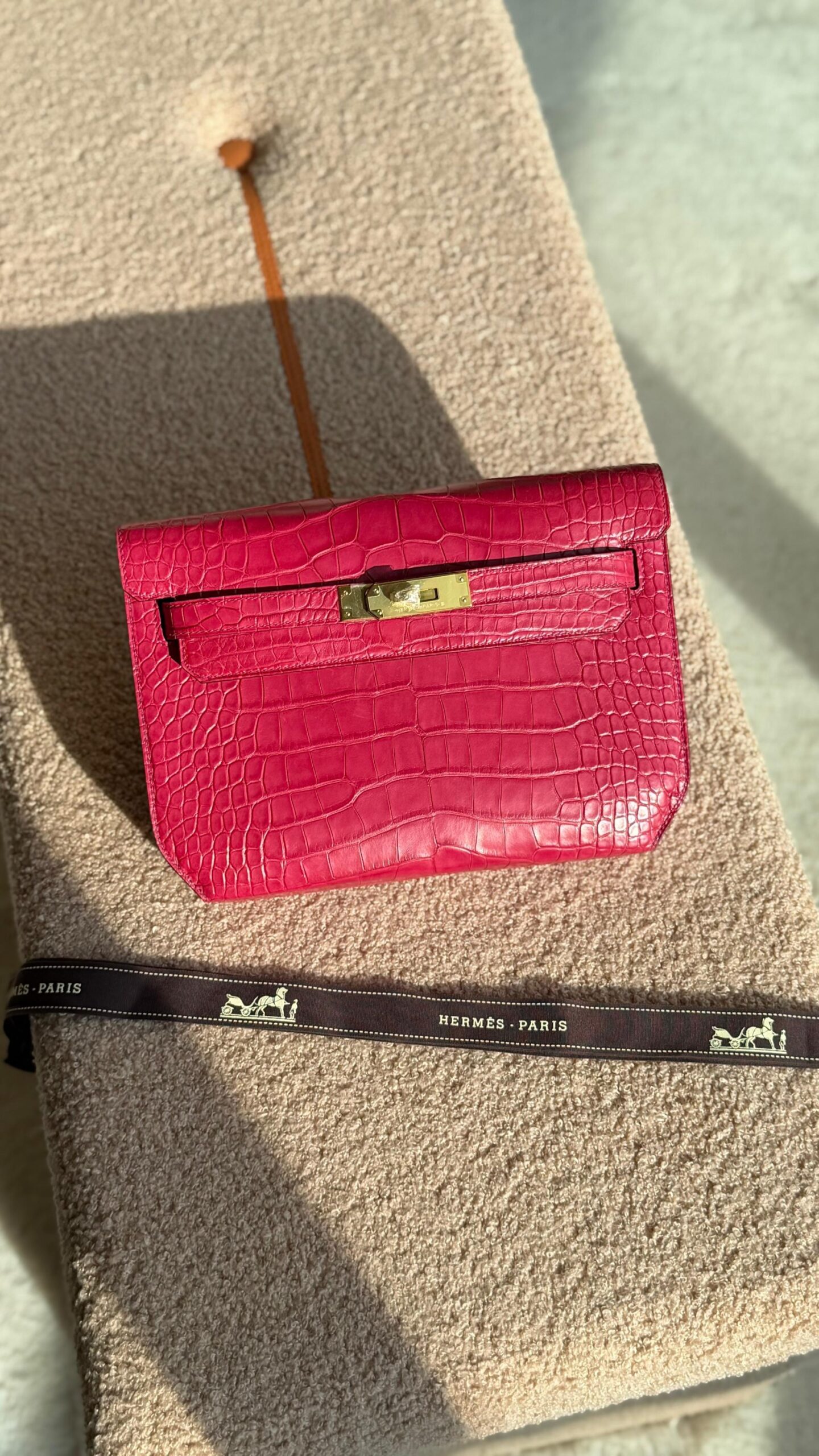 Hermès Kelly Pochette Alligator Or Crocodile Leather - Image 10