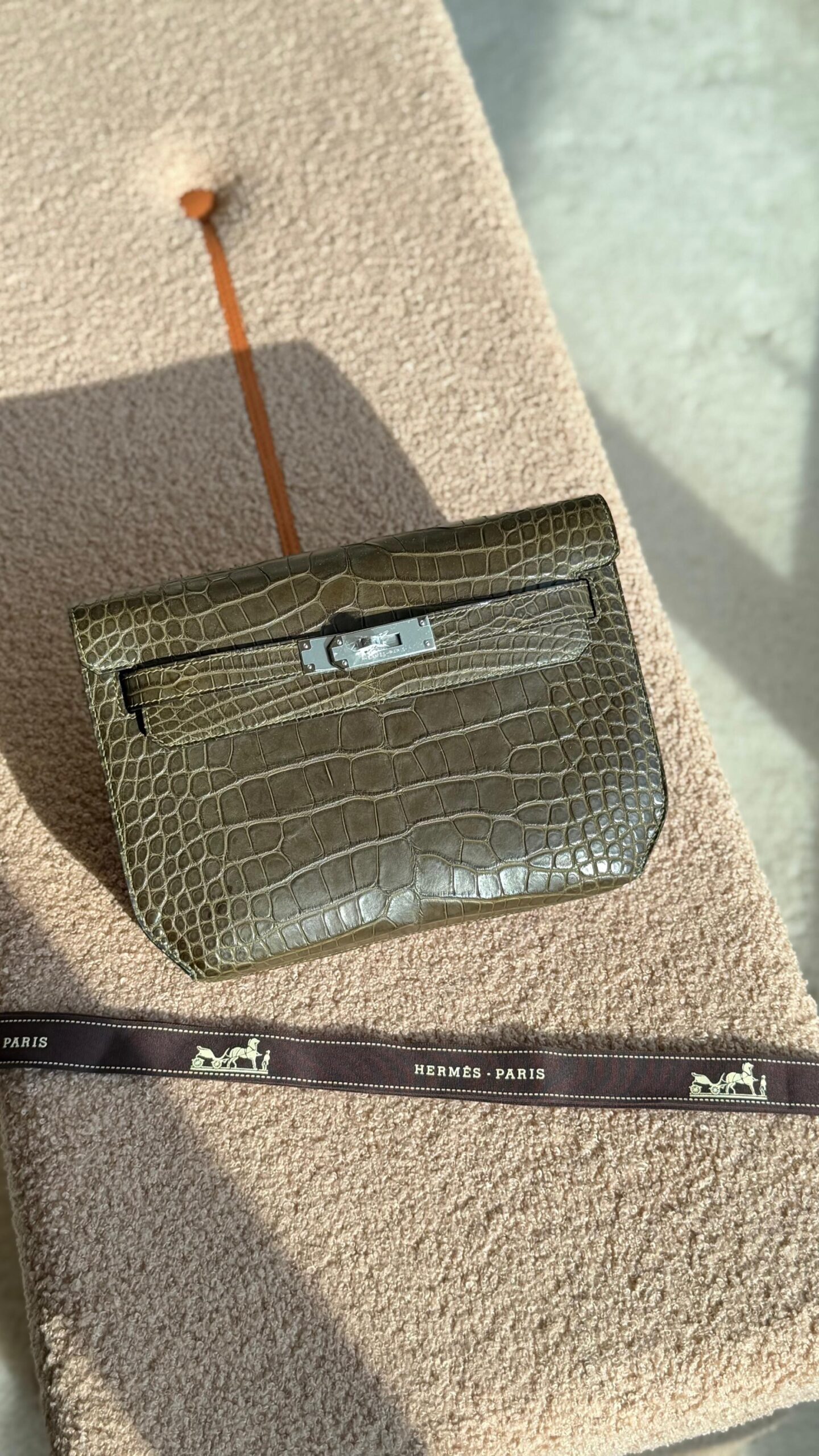 Hermès Kelly Pochette Alligator Or Crocodile Leather - Image 8