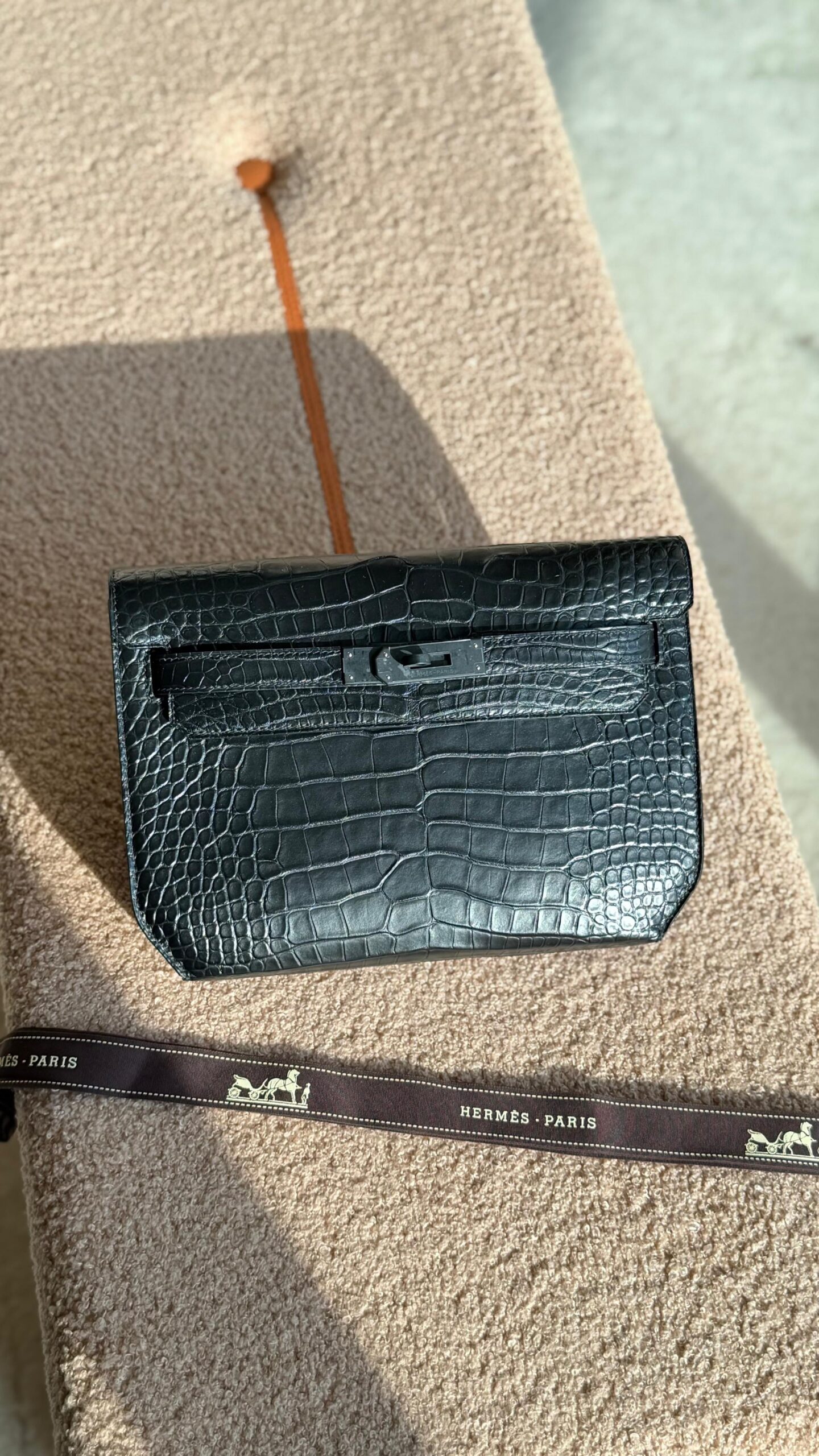 Hermès Kelly Pochette Alligator Or Crocodile Leather