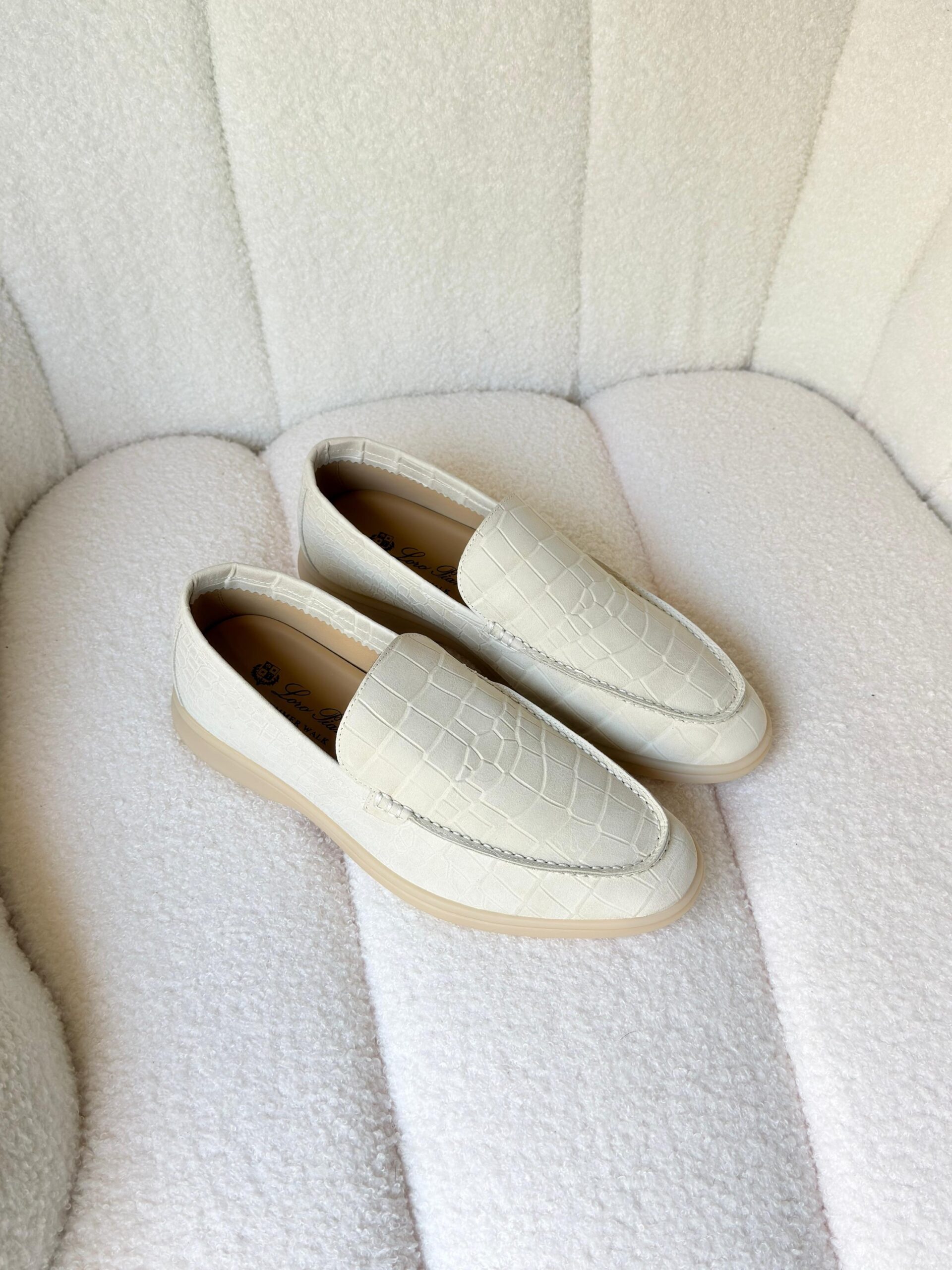 Loro Piana Summer Walk Loafers Croc-Embossed Leather - Image 6