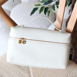 Loro Piana Extra Pocket Pouch L27 Grained Calfskin Leather
