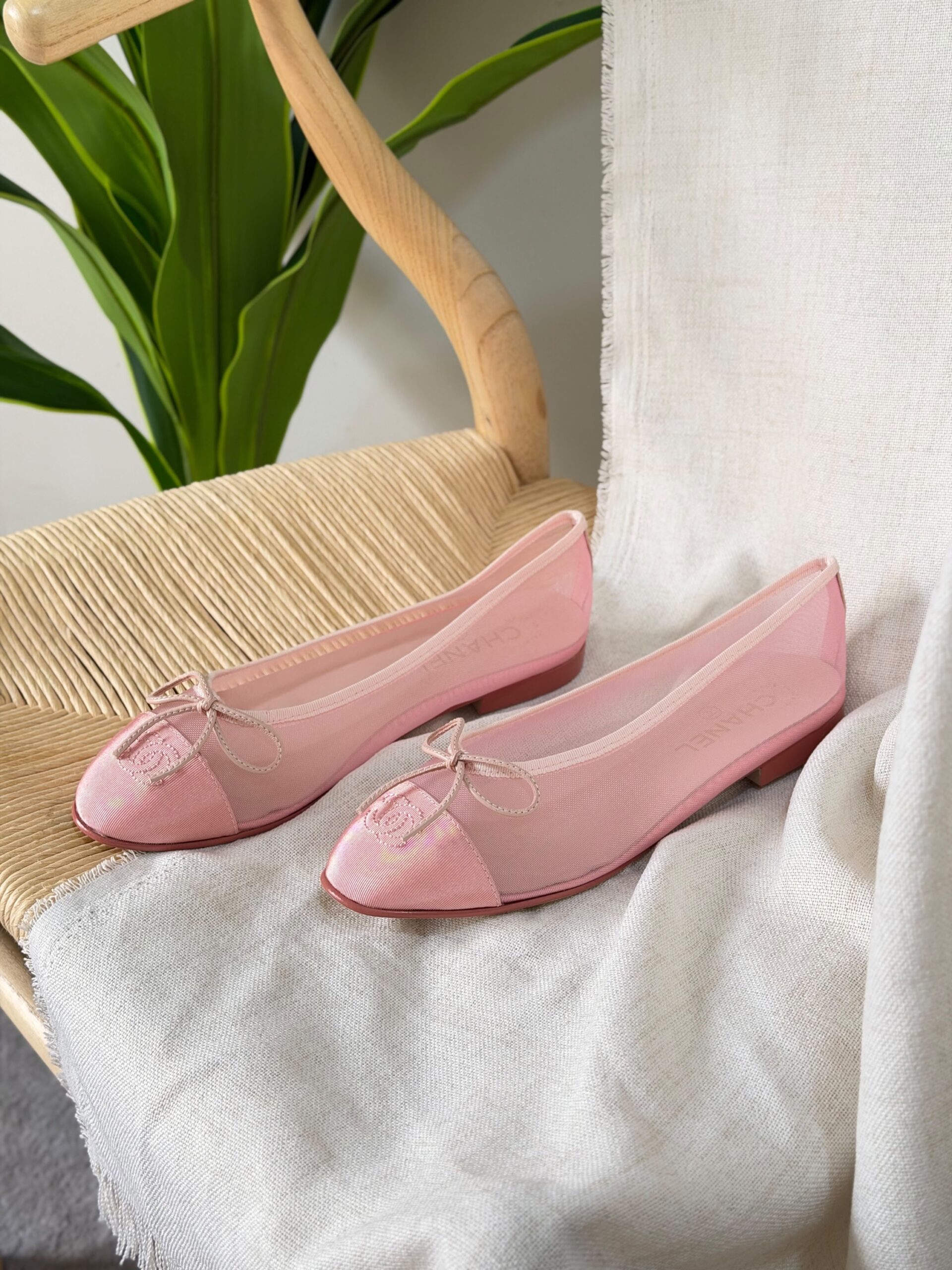 Chanel Mesh And Grosgrain Ballerina Flats - Image 5