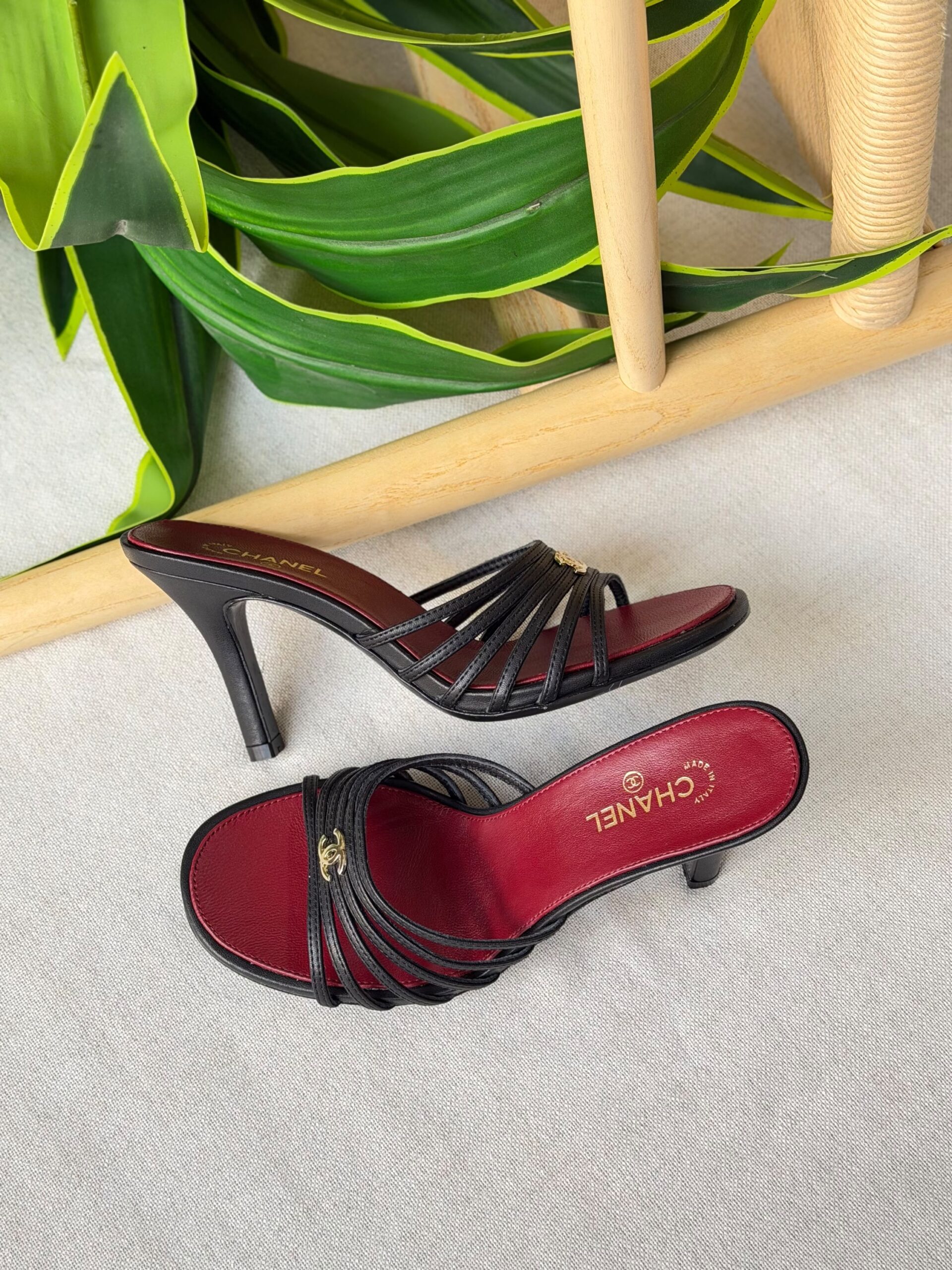 Chanel Leather Strappy Flat Sandals - Image 6