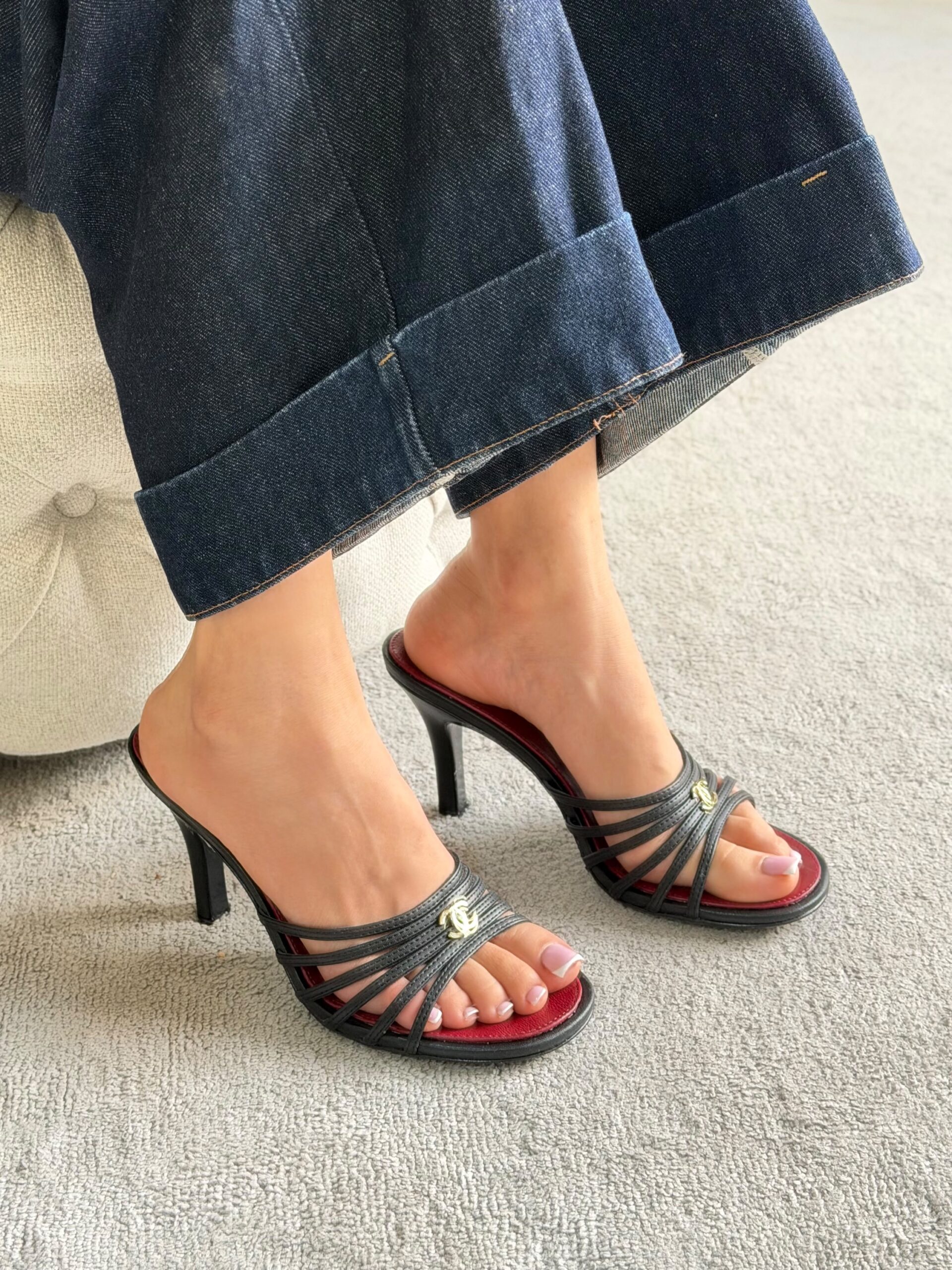 Chanel Leather Strappy Flat Sandals - Image 4