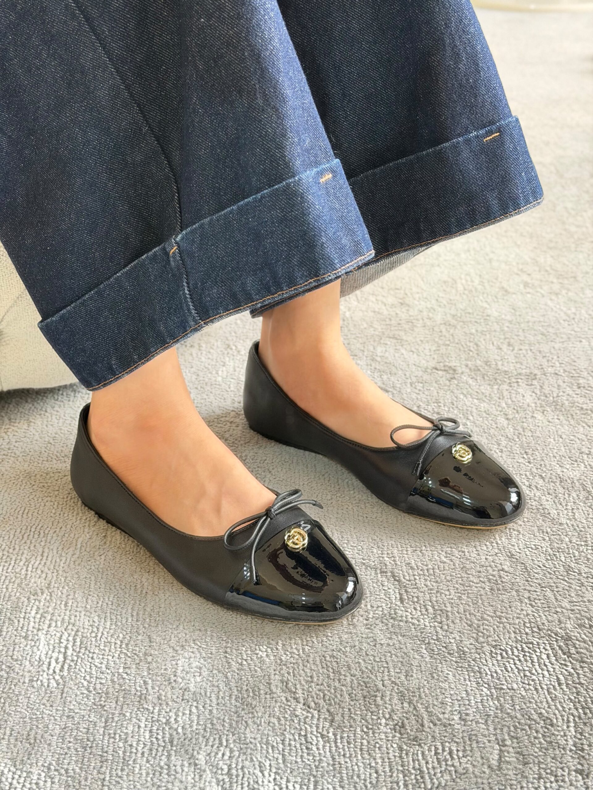 Gucci Leather Ballet Flats - Image 3