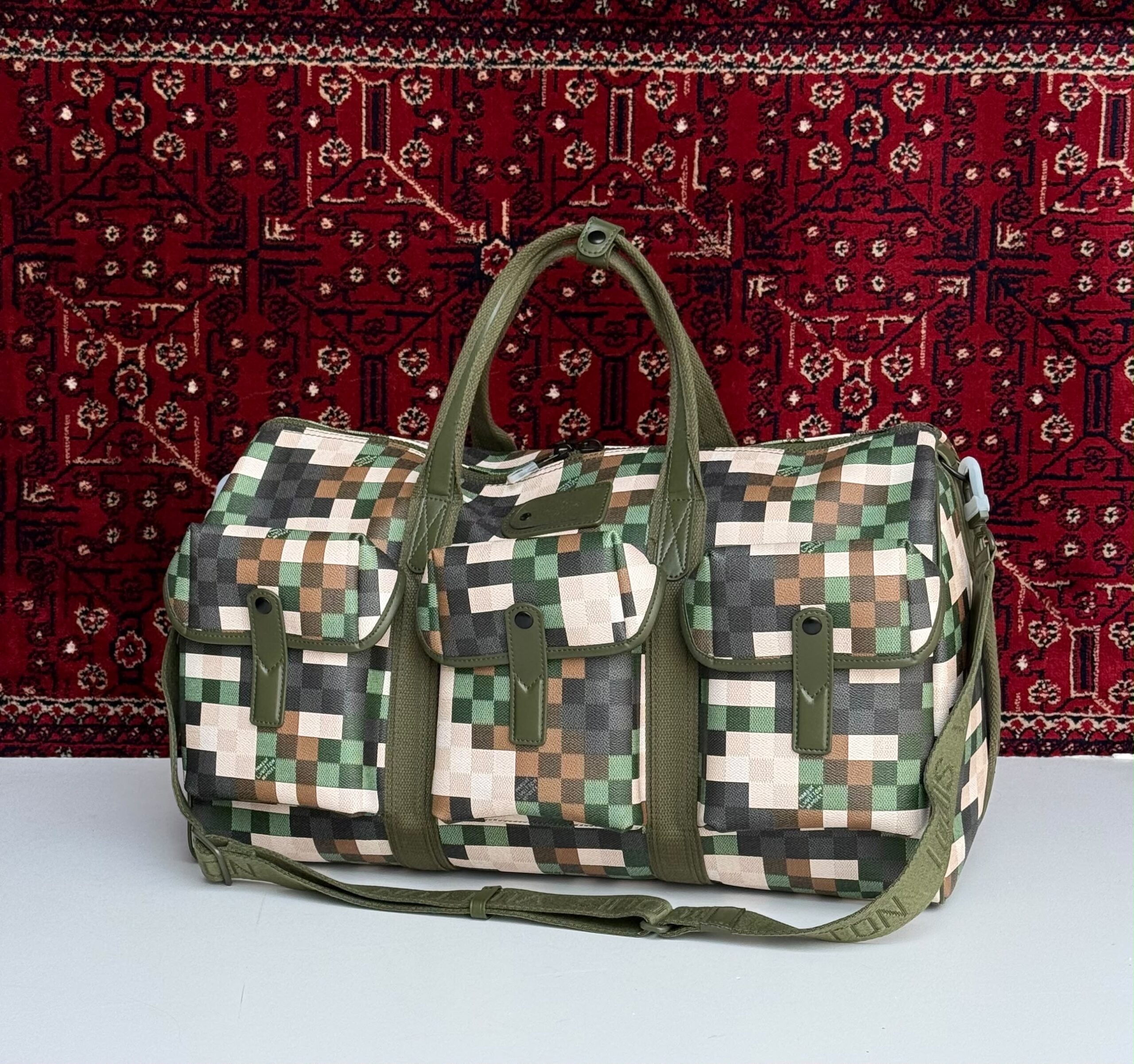 Louis Vuitton Green Damoflage Trail Keepall 55 bag,